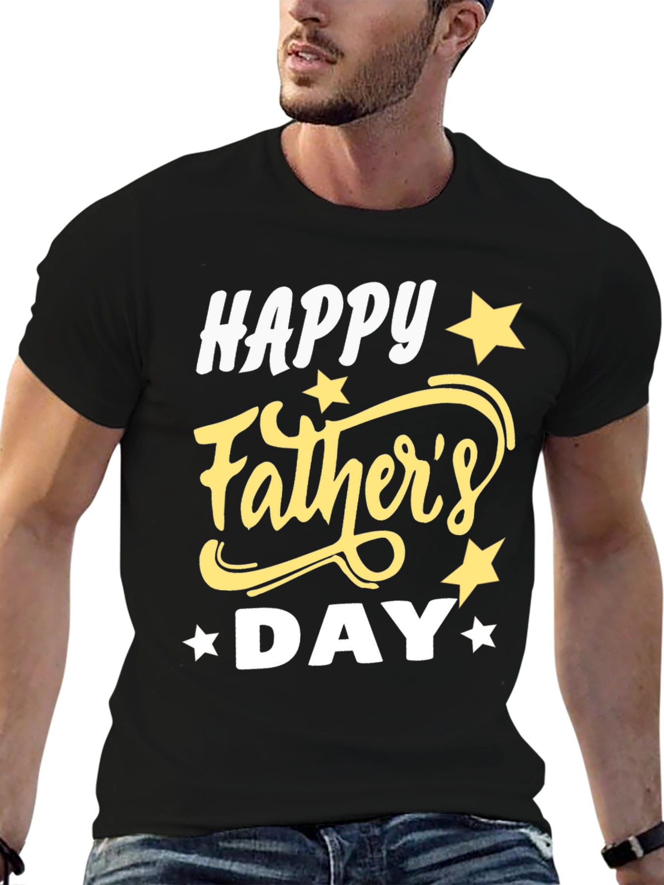 Happy Fathers Day Black T-Shirt