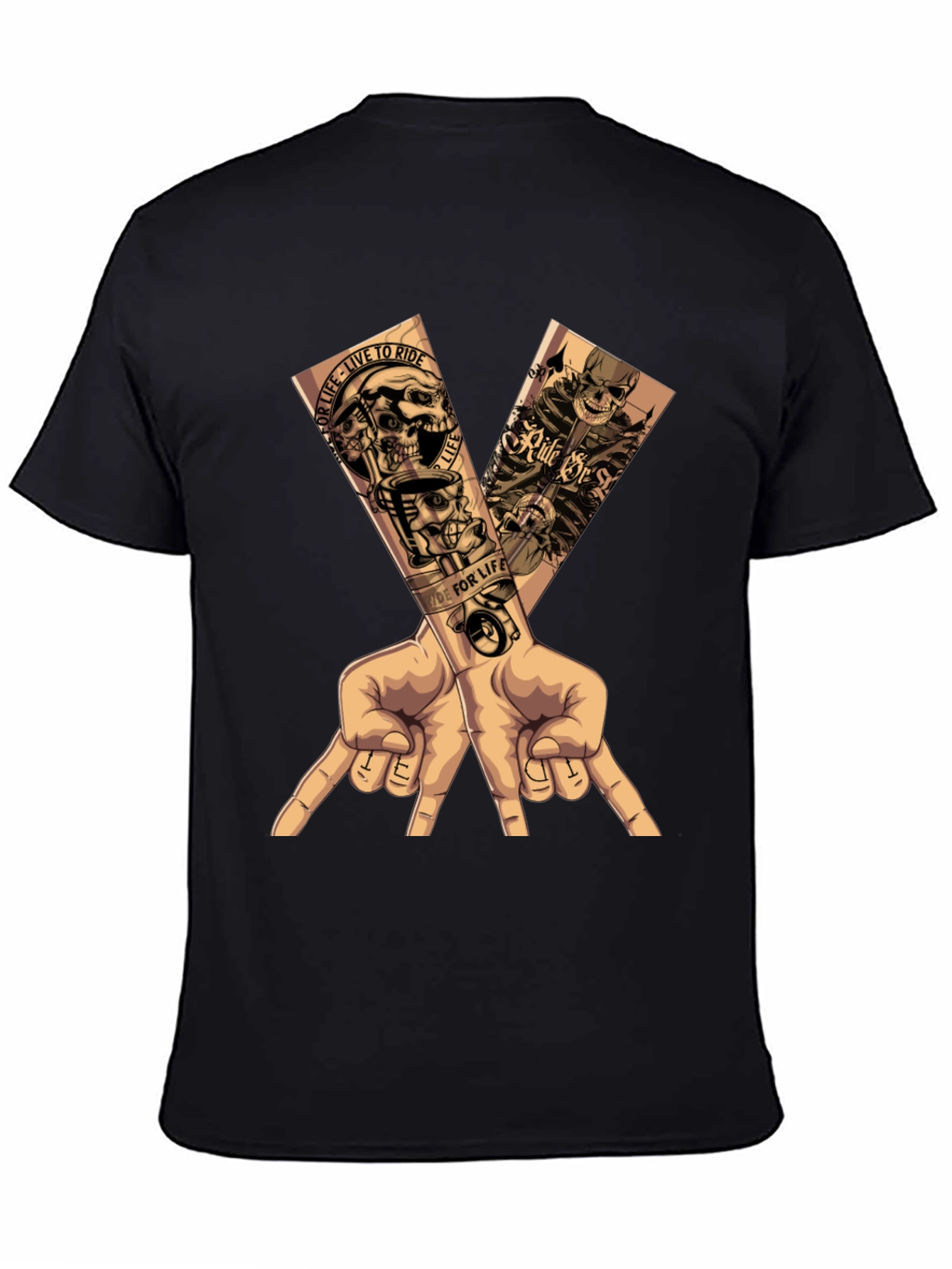 Motorcycle Skull Graphic T-Shirt
