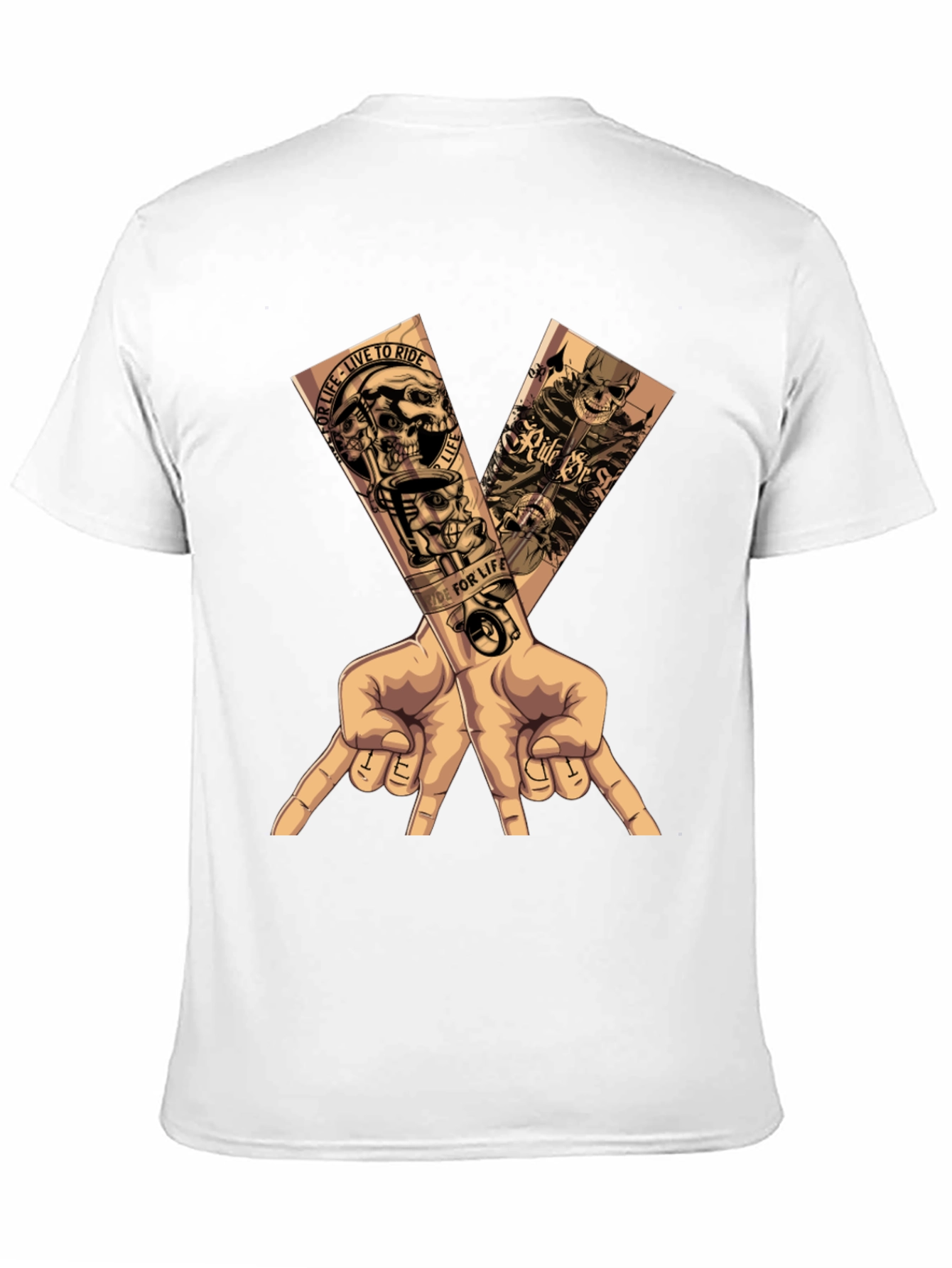 Motorcycle Skull Graphic T-Shirt