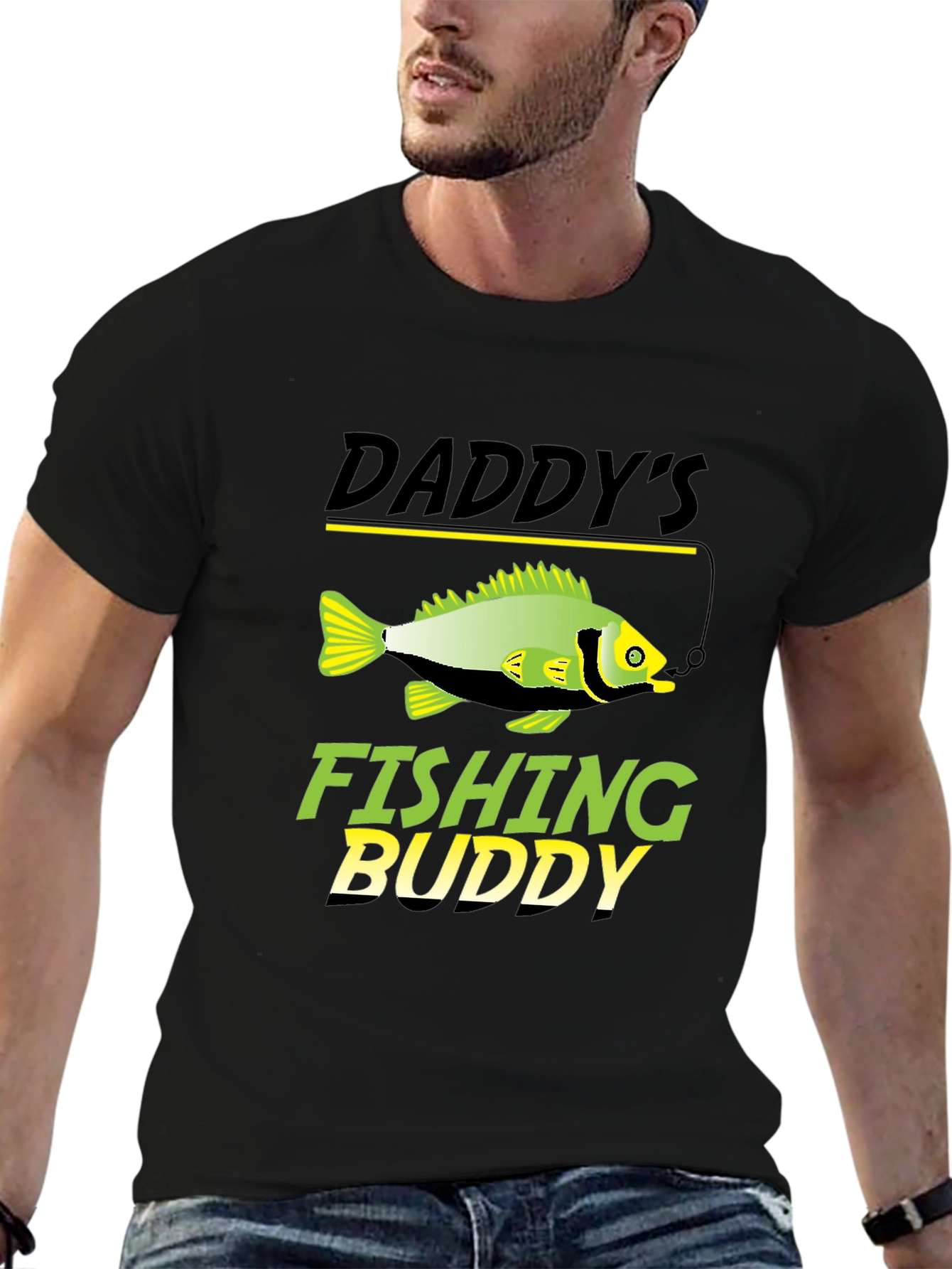 Daddys Fishing Buddy Graphic T-Shirt