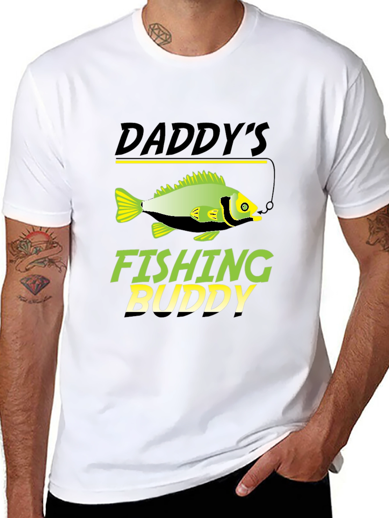 Daddys Fishing Buddy Graphic T-Shirt
