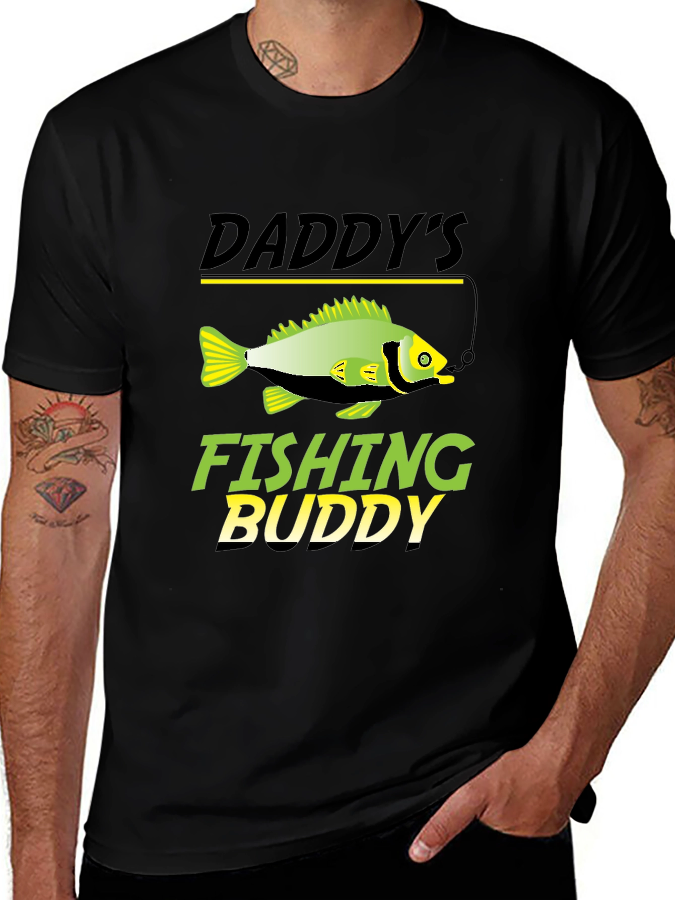 Daddys Fishing Buddy Graphic T-Shirt