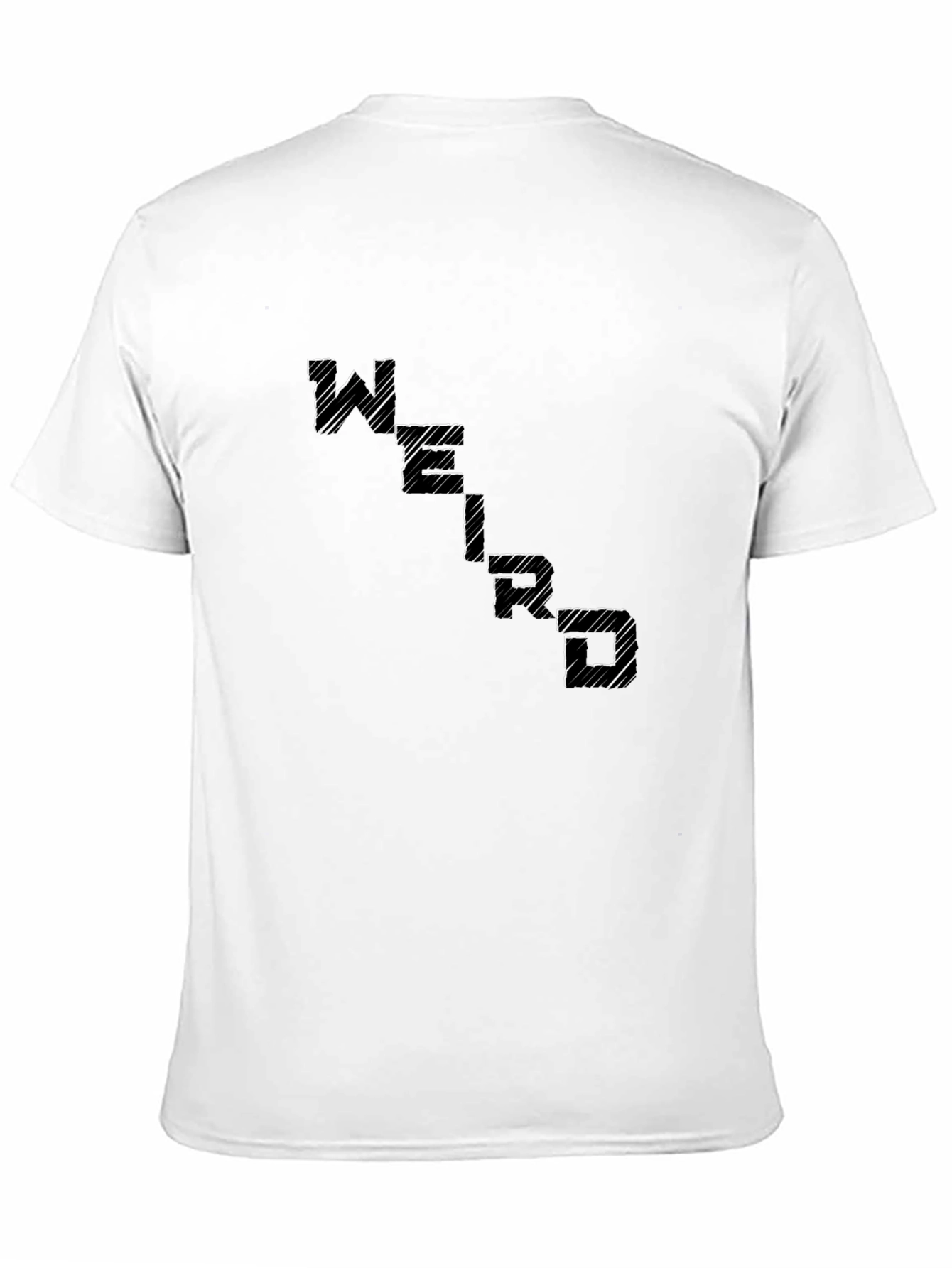 Abstract Scribble Letter Print Black T-Shirt