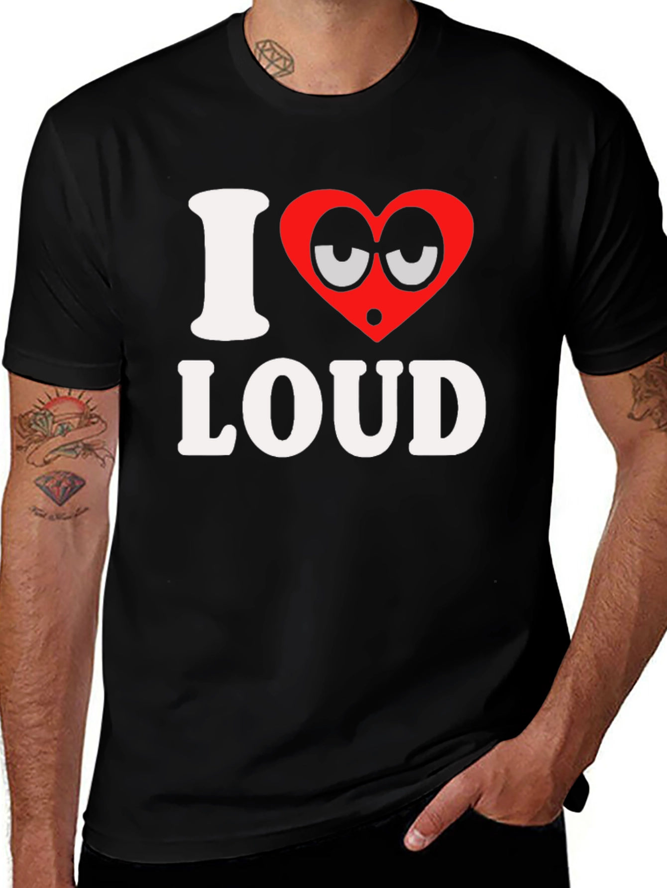 I Heart Loud Funny Graphic T-Shirt