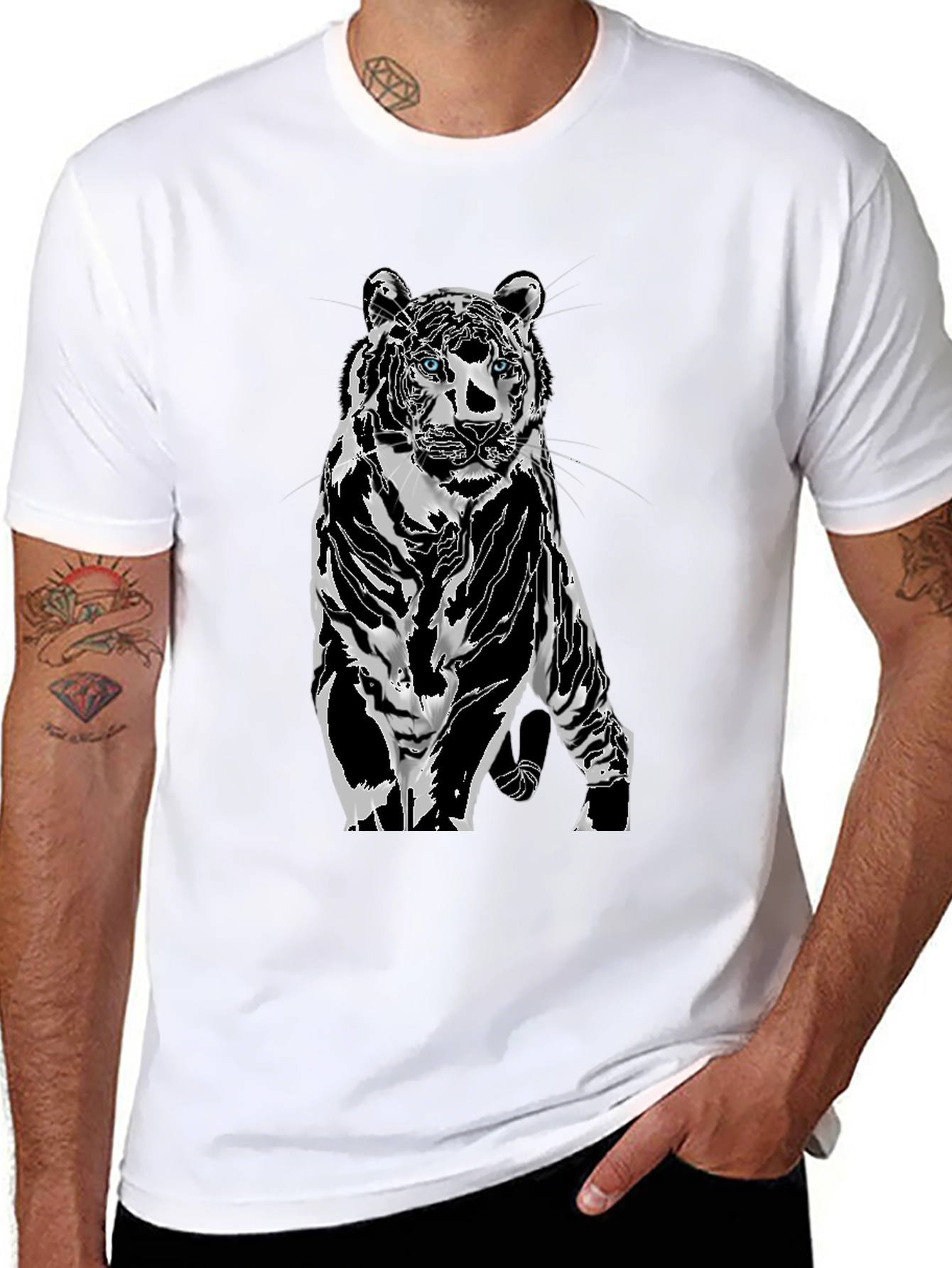 Tiger Graphic Tee - Bold Animal Print T-Shirt