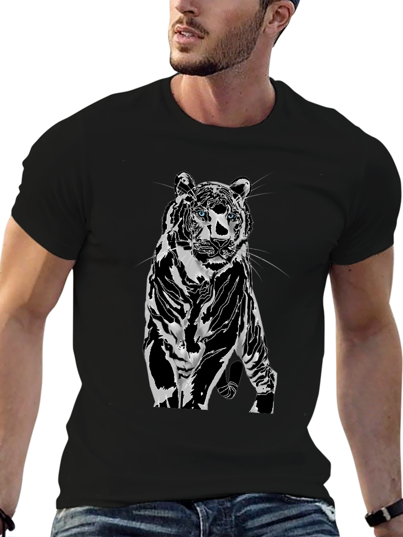Tiger Graphic Tee - Bold Animal Print T-Shirt