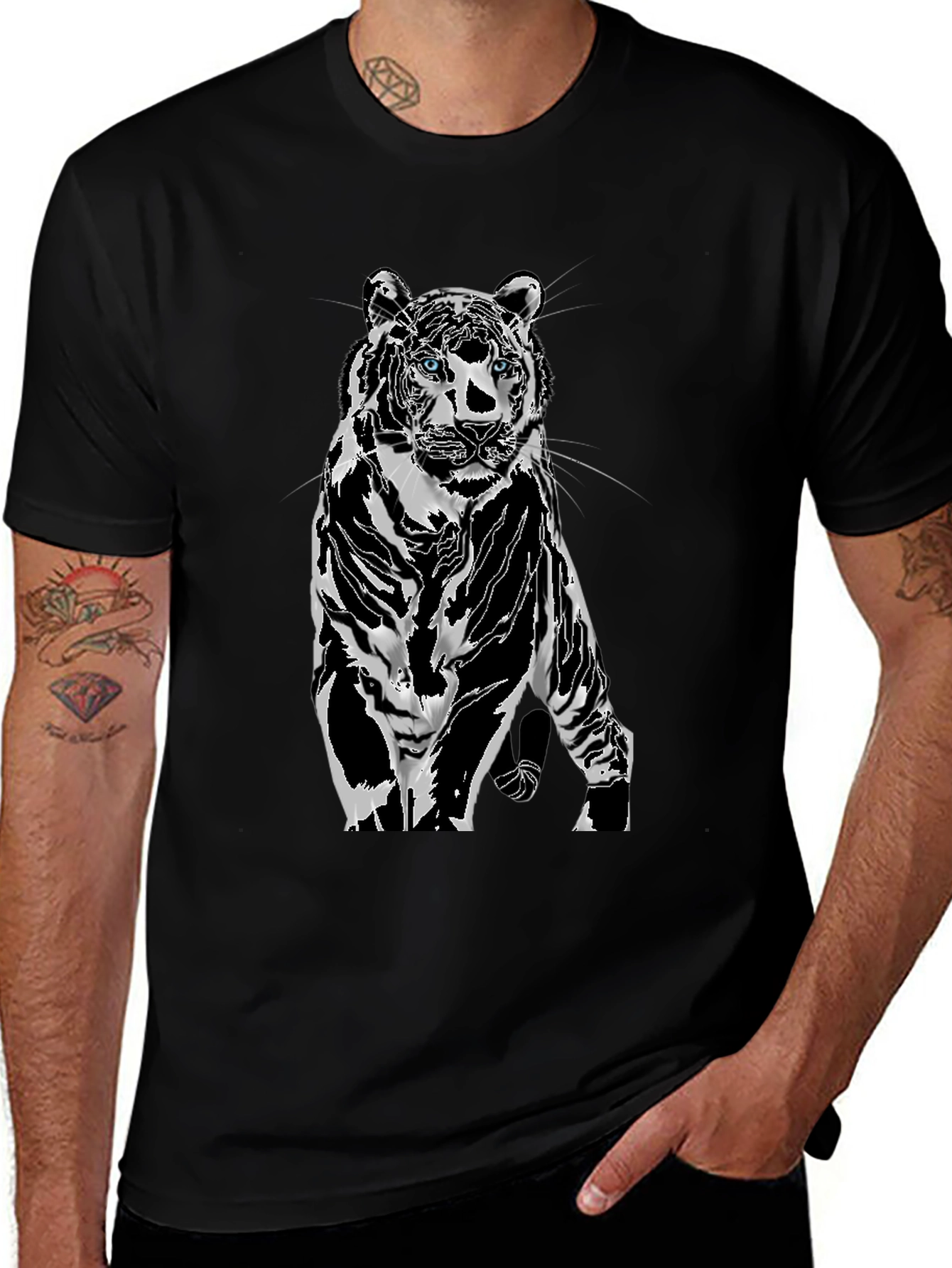 Tiger Graphic Tee - Bold Animal Print T-Shirt