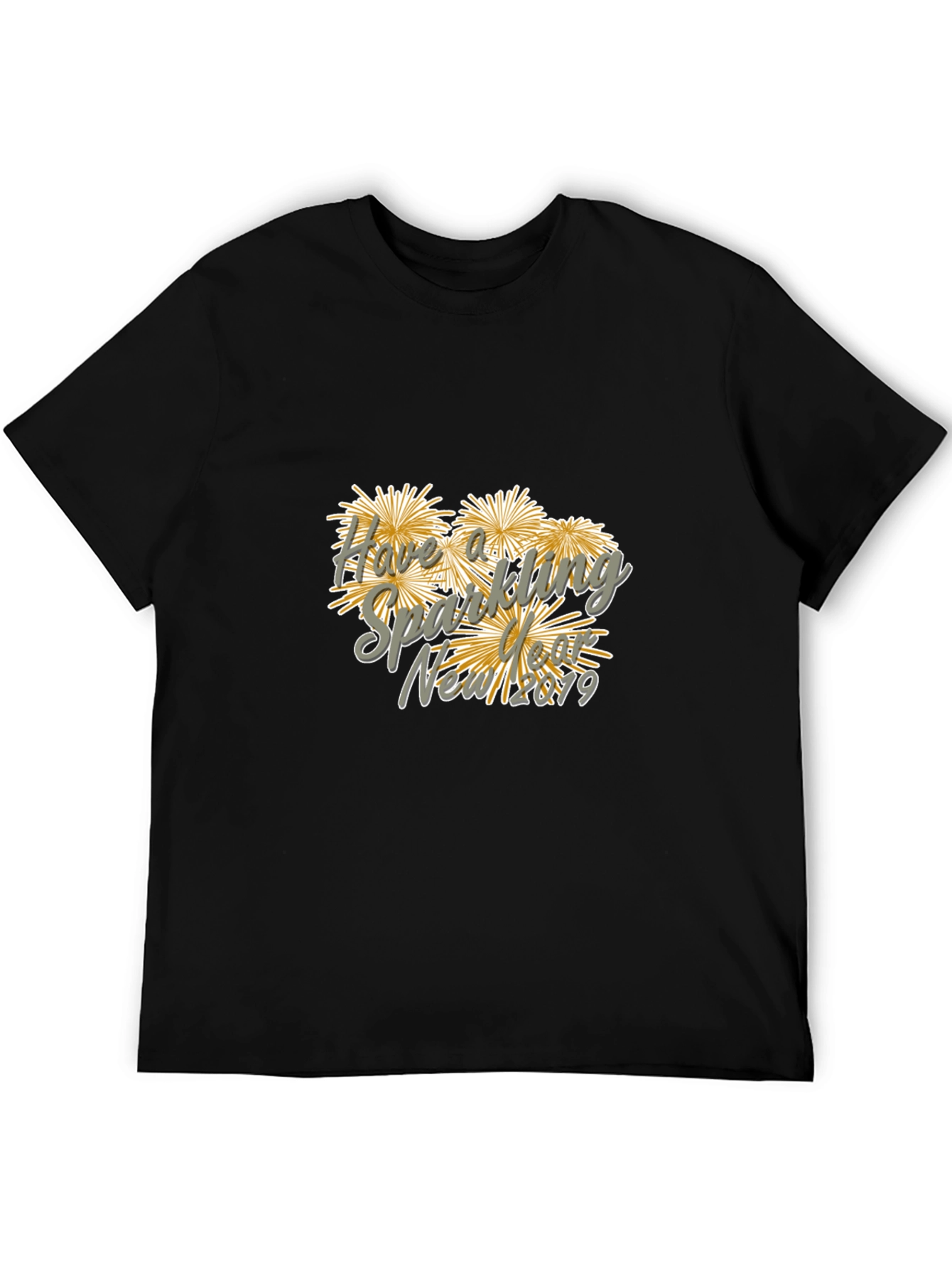 New Year Sparkling Fireworks Graphic Tee