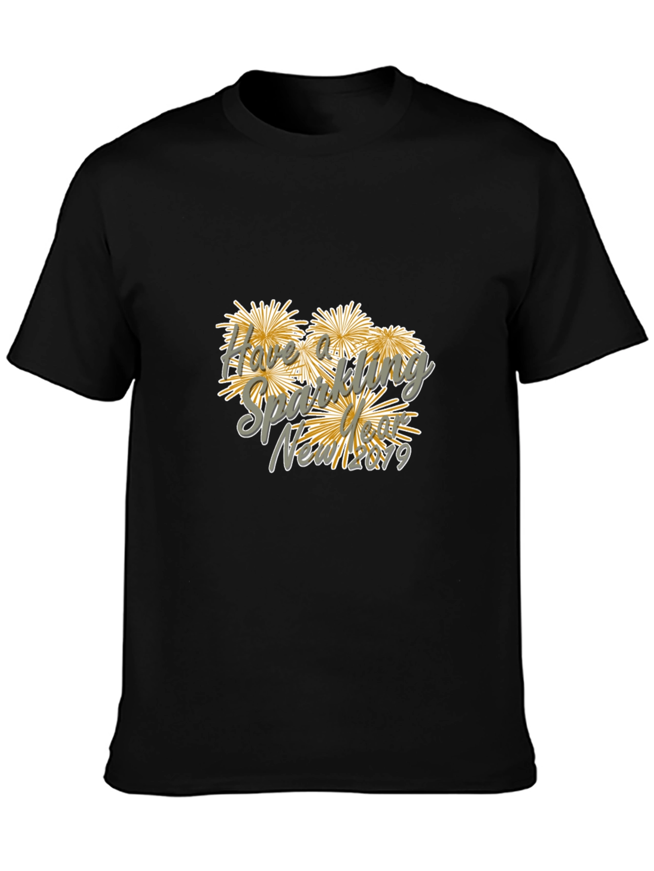 New Year Sparkling Fireworks Graphic Tee