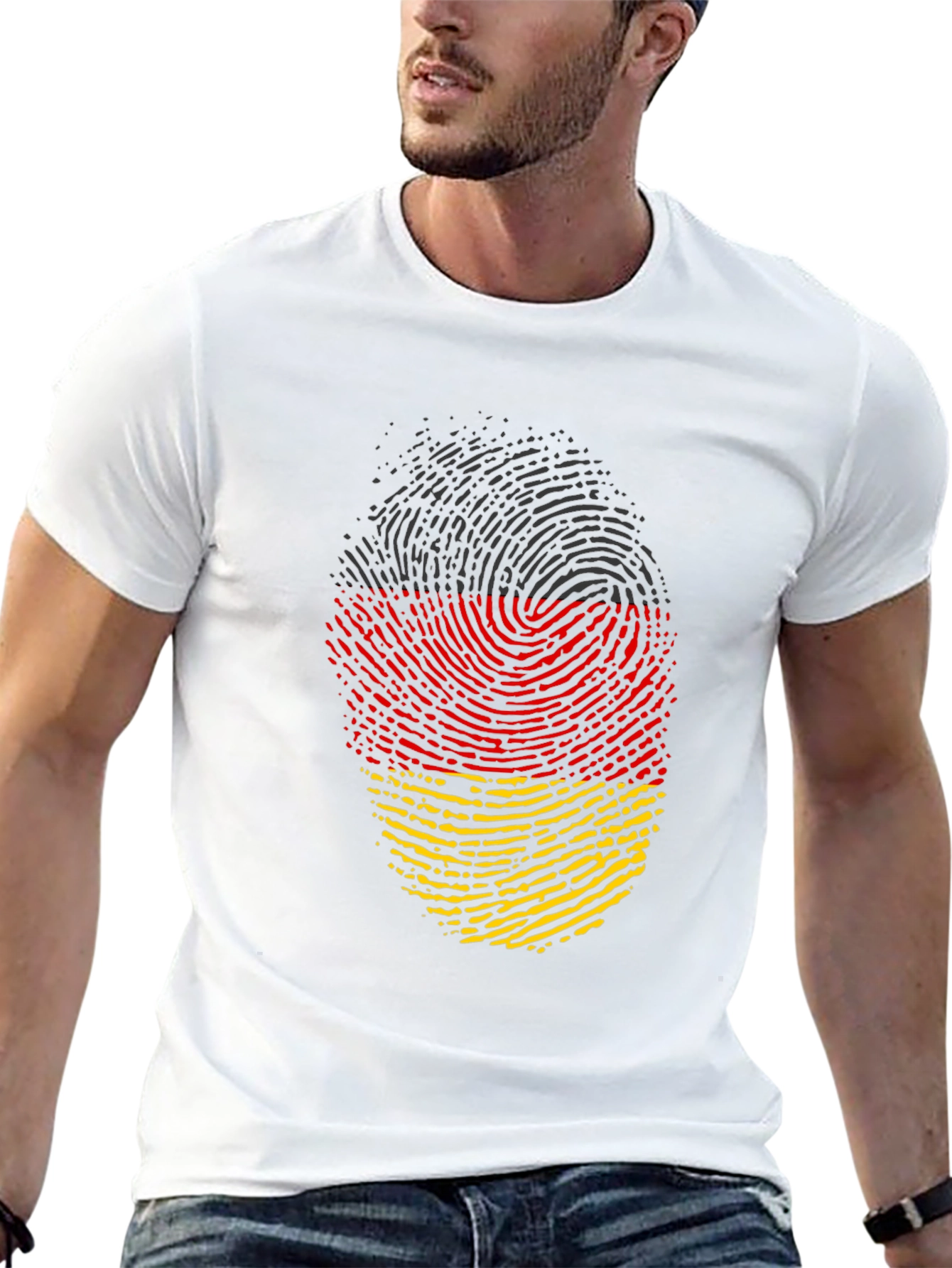 German Fingerprint T-Shirt - Black Tee