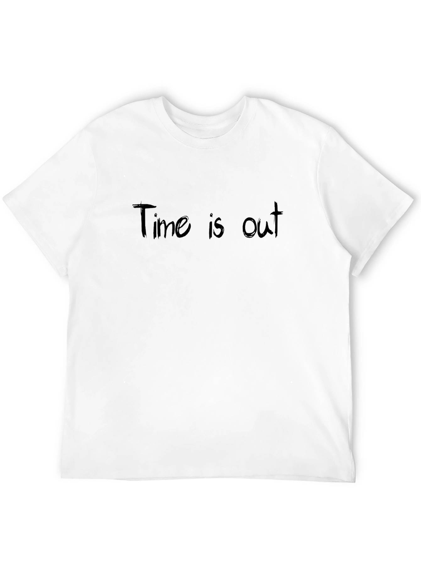 Time is Out Black Graphic Tee