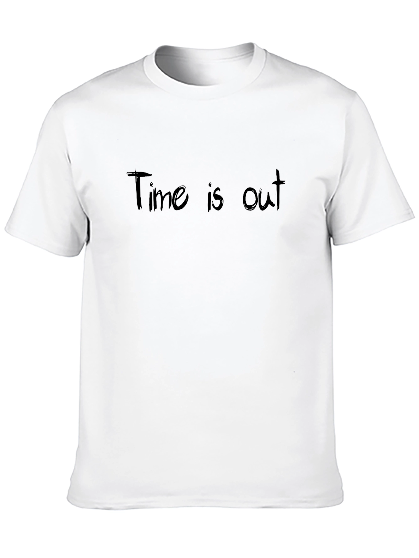 Time is Out Black Graphic Tee