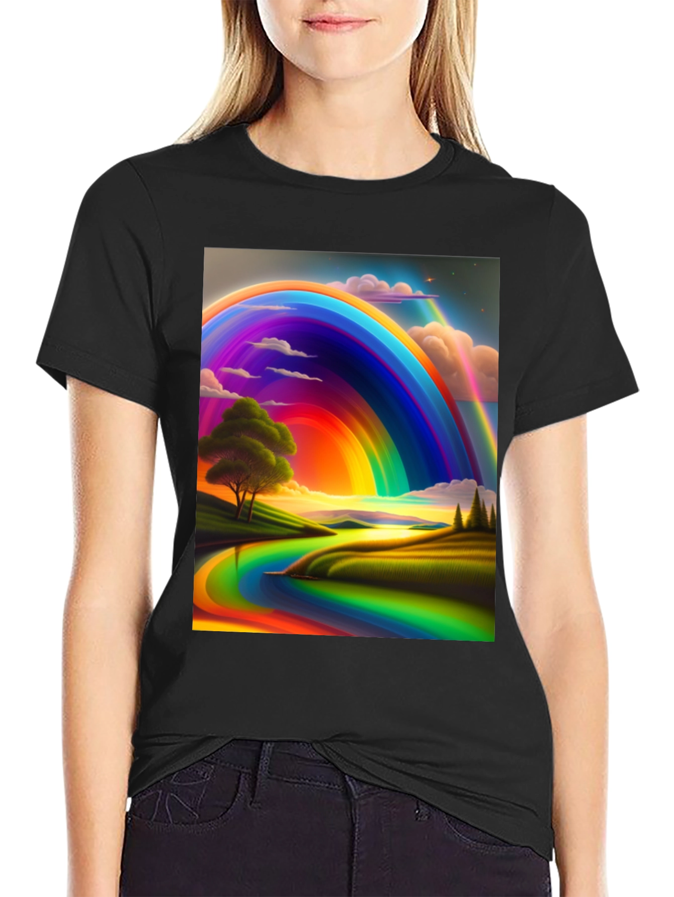 Rainbow Landscape Graphic Tee