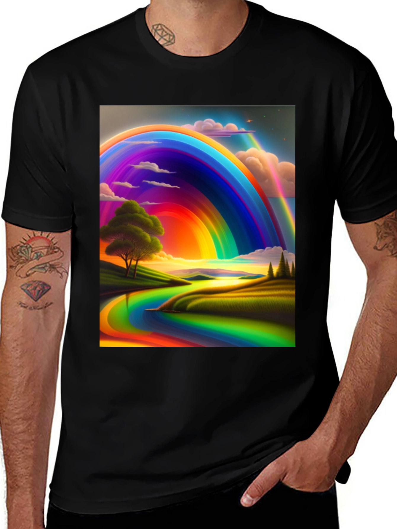 Rainbow Landscape Graphic Tee