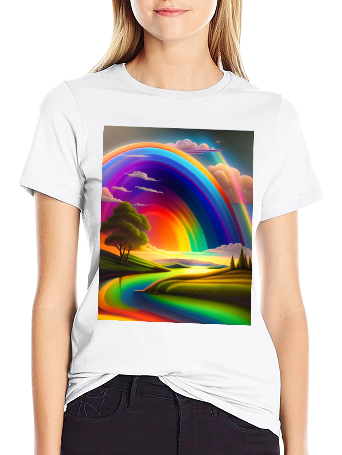 Rainbow Landscape Graphic Tee