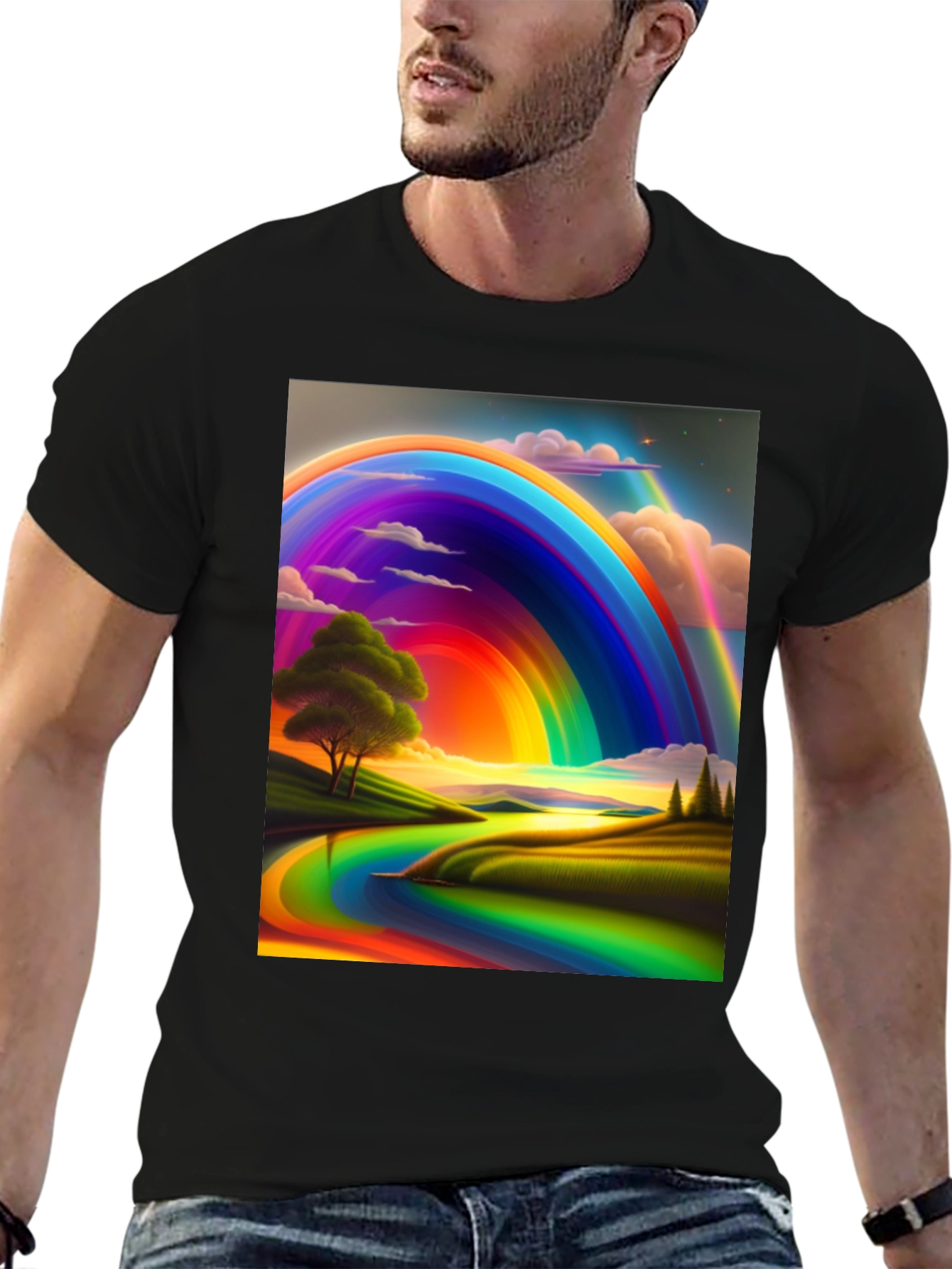 Rainbow Landscape Graphic Tee