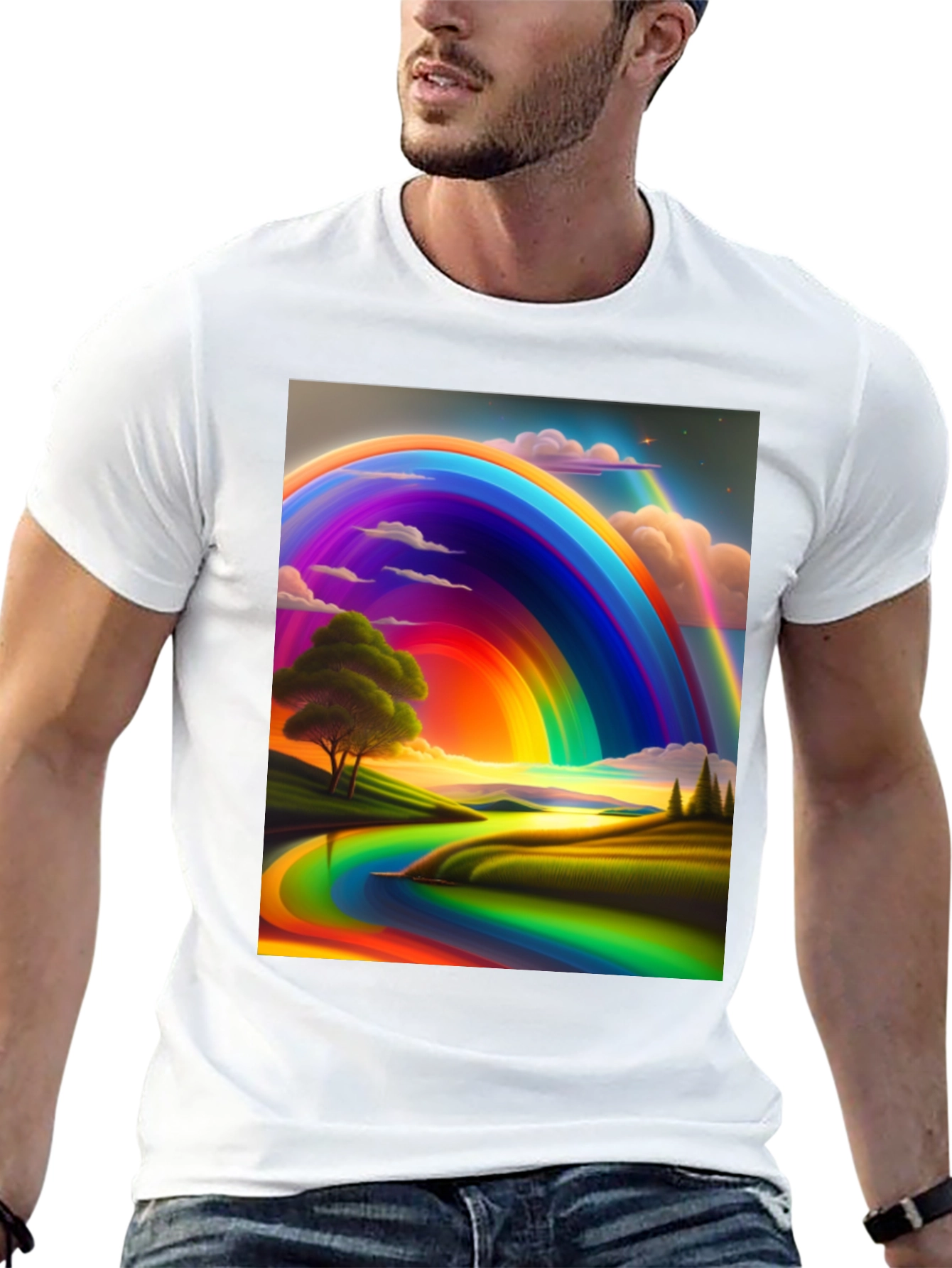 Rainbow Landscape Graphic Tee