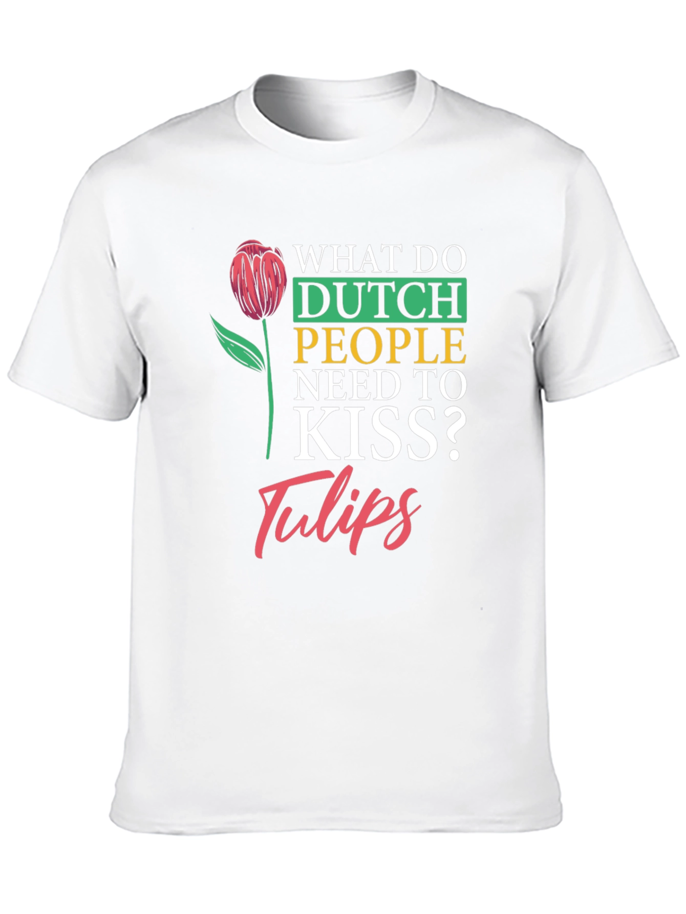 Dutch Tulips Graphic T-Shirt - Unisex Crew Neck