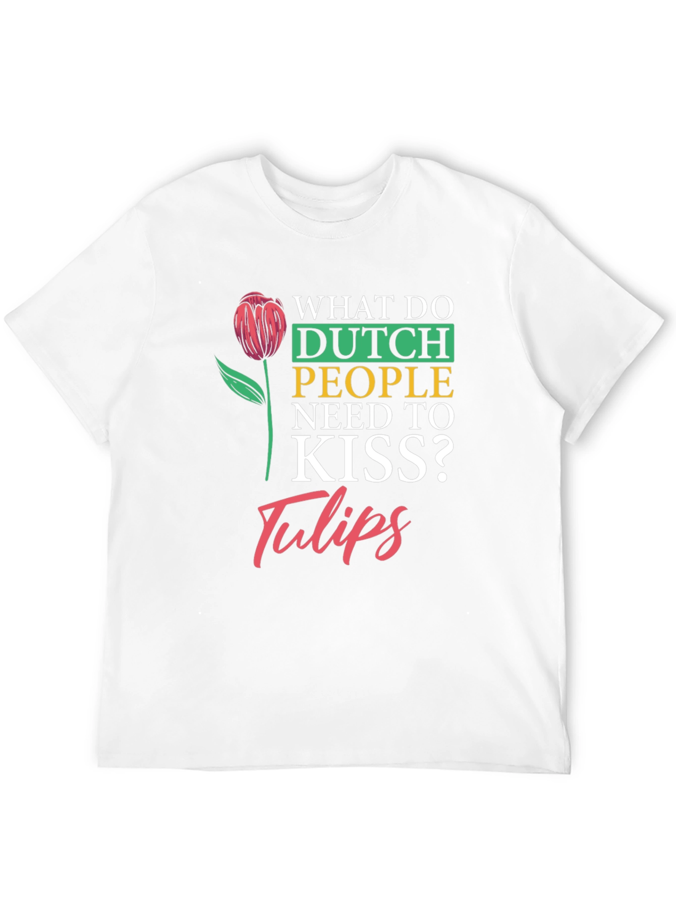 Dutch Tulips Graphic T-Shirt - Unisex Crew Neck