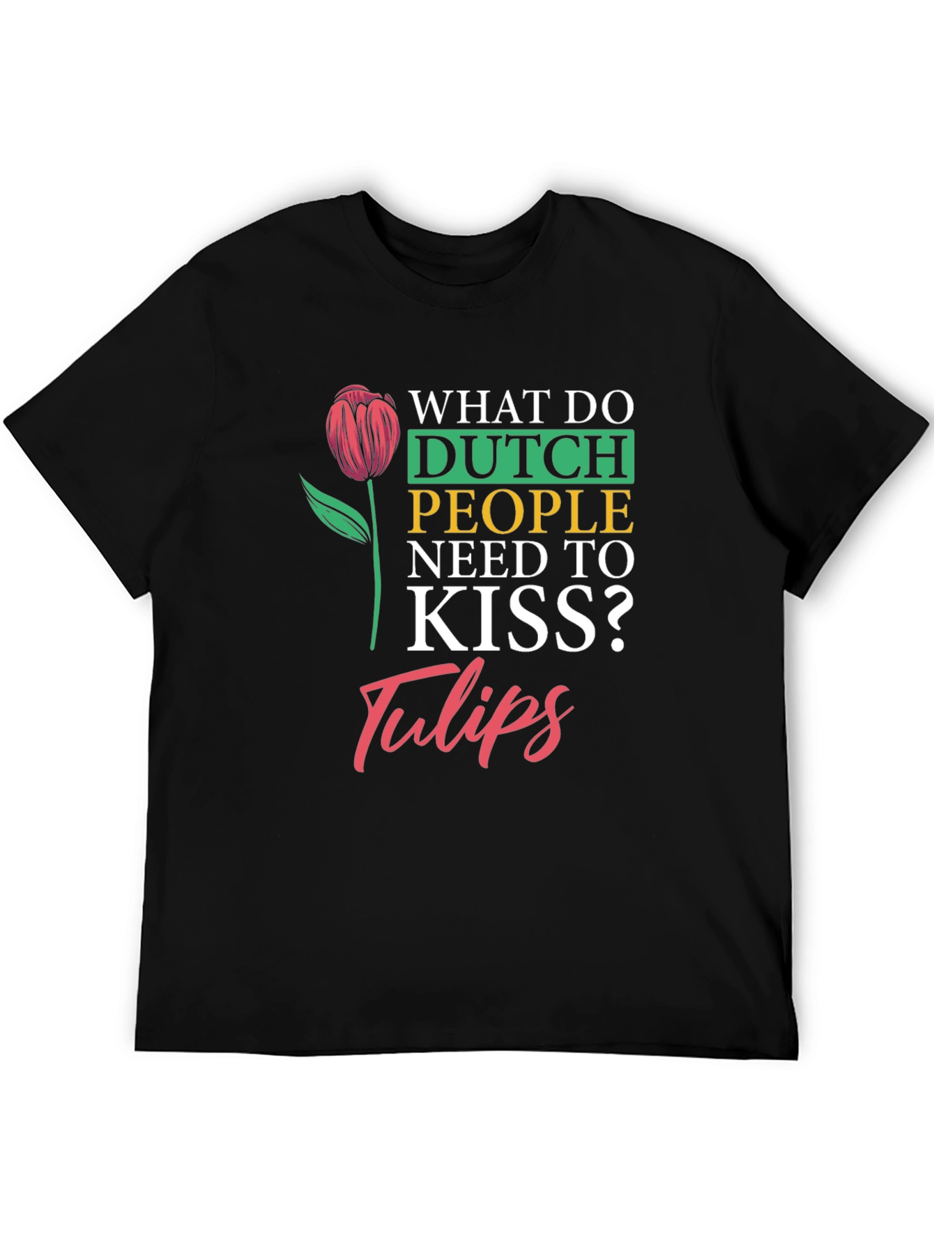 Dutch Tulips Graphic T-Shirt - Unisex Crew Neck