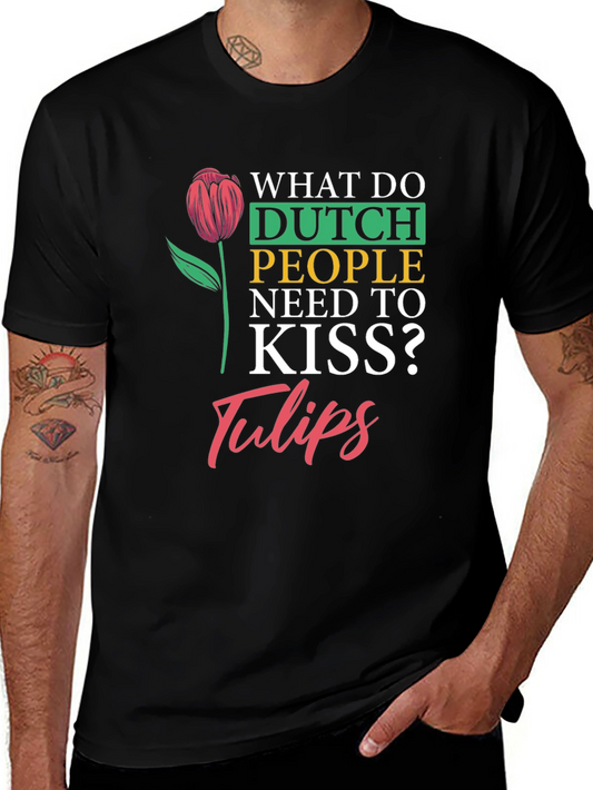 Dutch Tulips Graphic T-Shirt - Unisex Crew Neck
