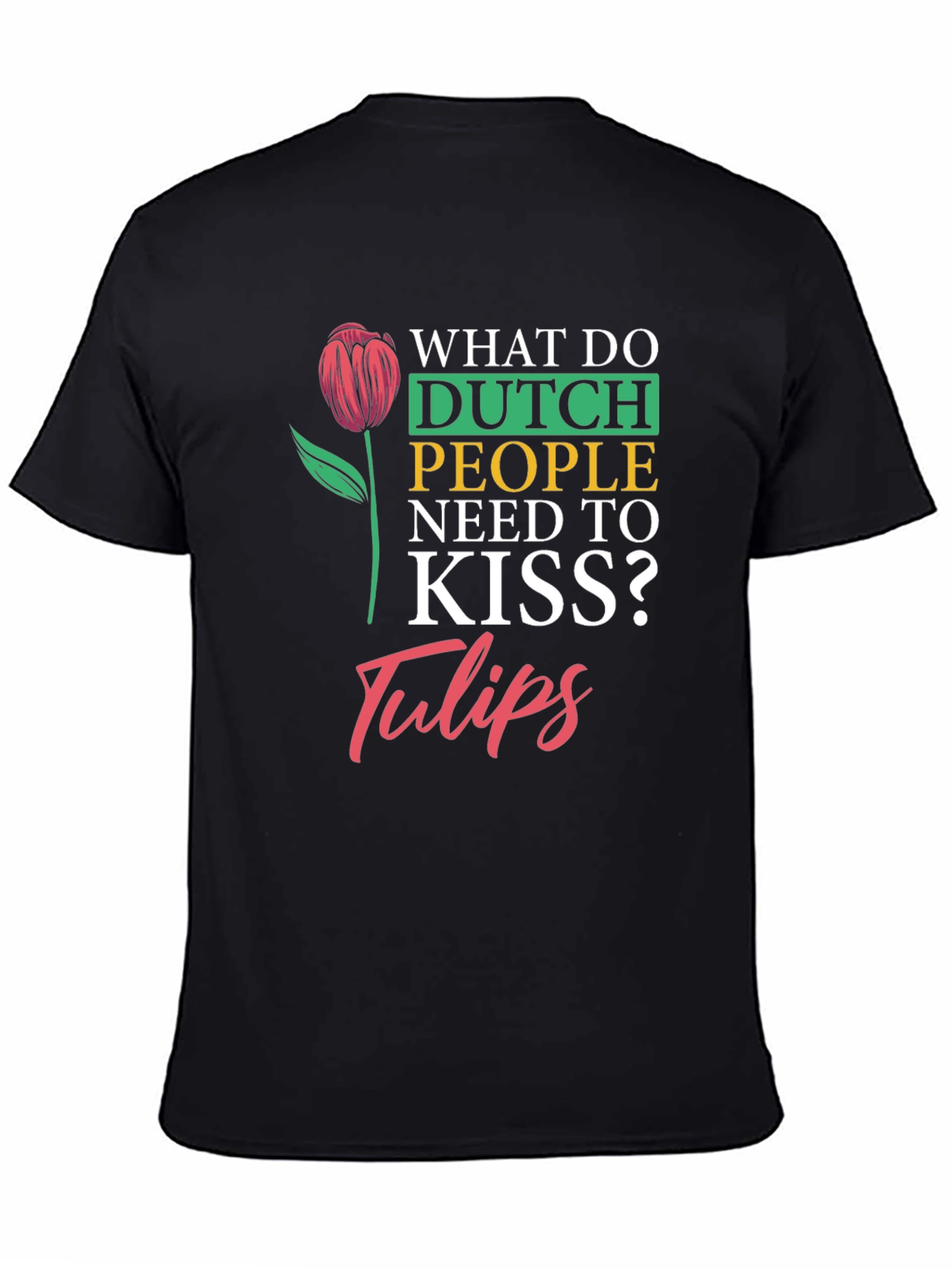 Dutch Tulips Graphic T-Shirt - Unisex Crew Neck