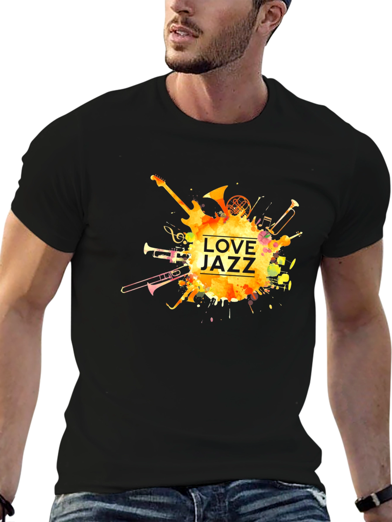 Love Jazz Music T-Shirt - Black