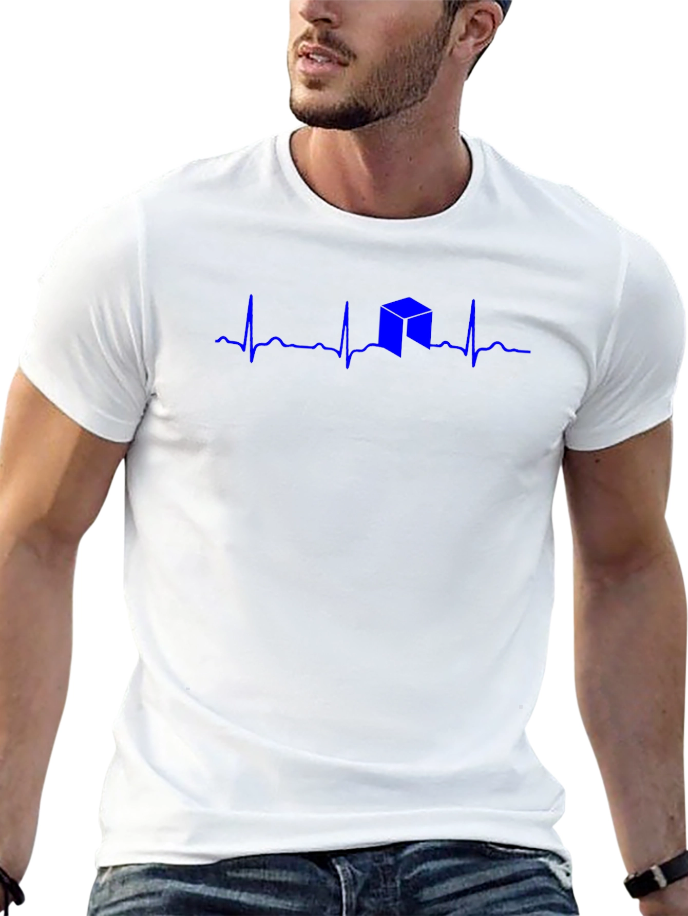 Heartbeat Cube Graphic Tee - Black