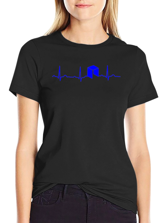 Heartbeat Cube Graphic Tee - Black