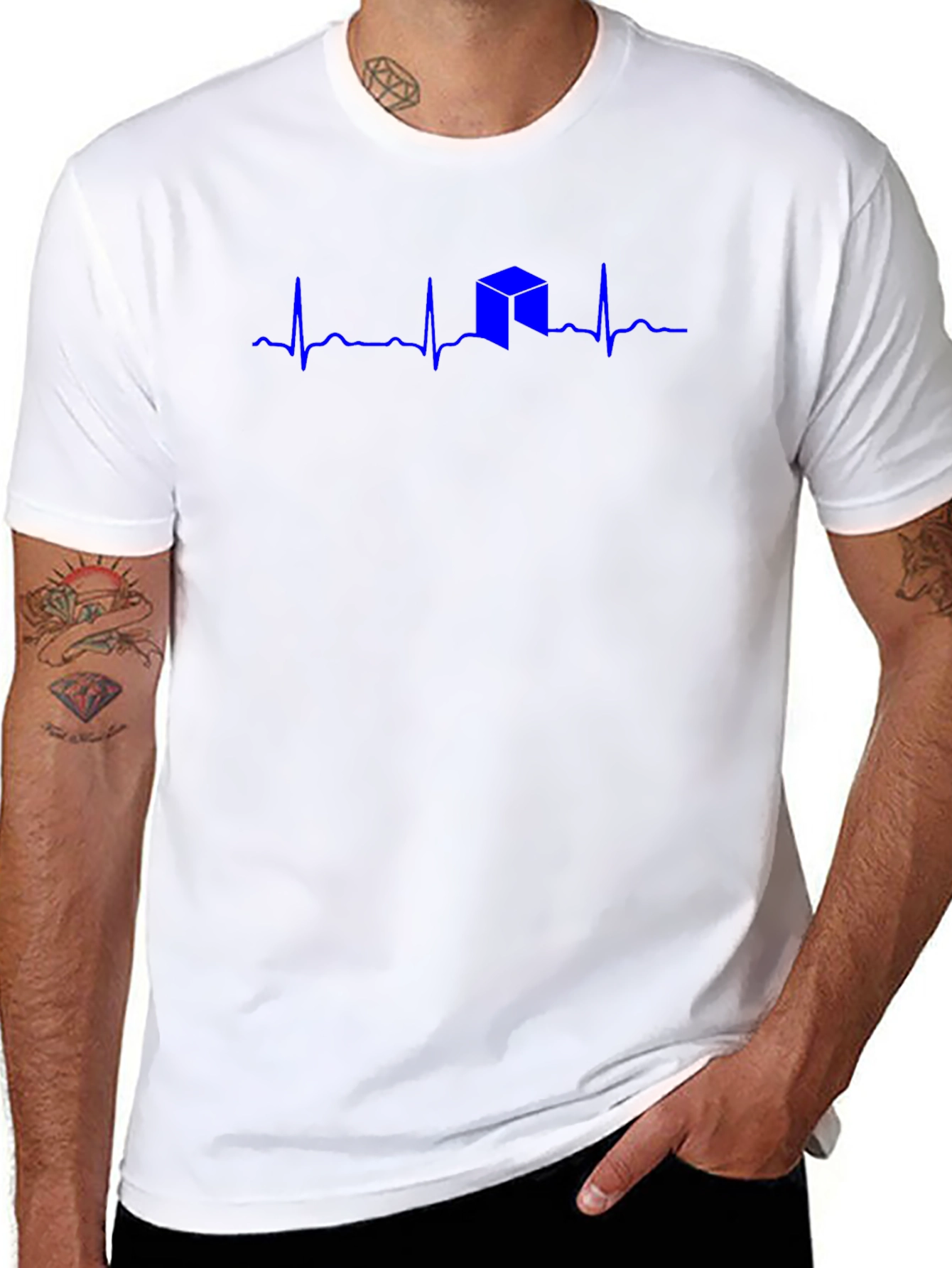 Heartbeat Cube Graphic Tee - Black