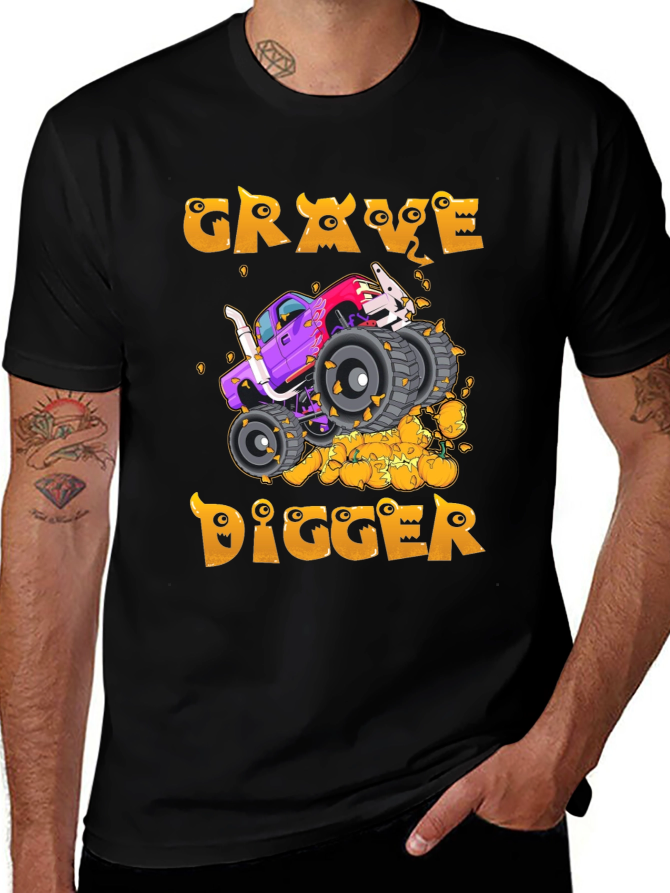 Grave Digger Monster Truck Halloween T-Shirt