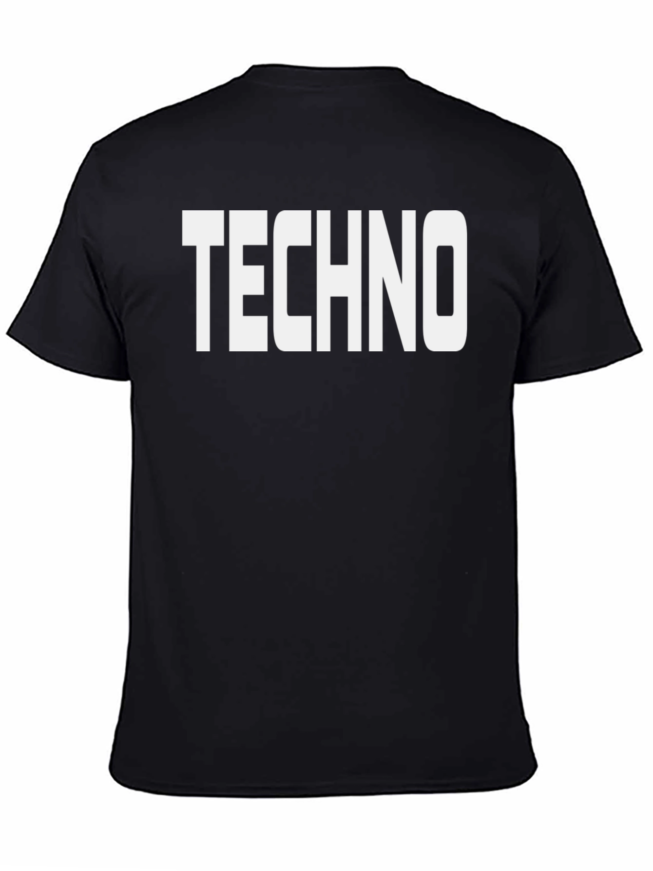 Techno Graphic Print T-Shirt - Mens Black Tee