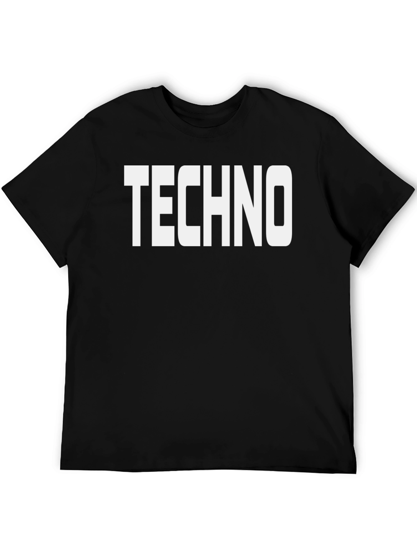 Techno Graphic Print T-Shirt - Mens Black Tee