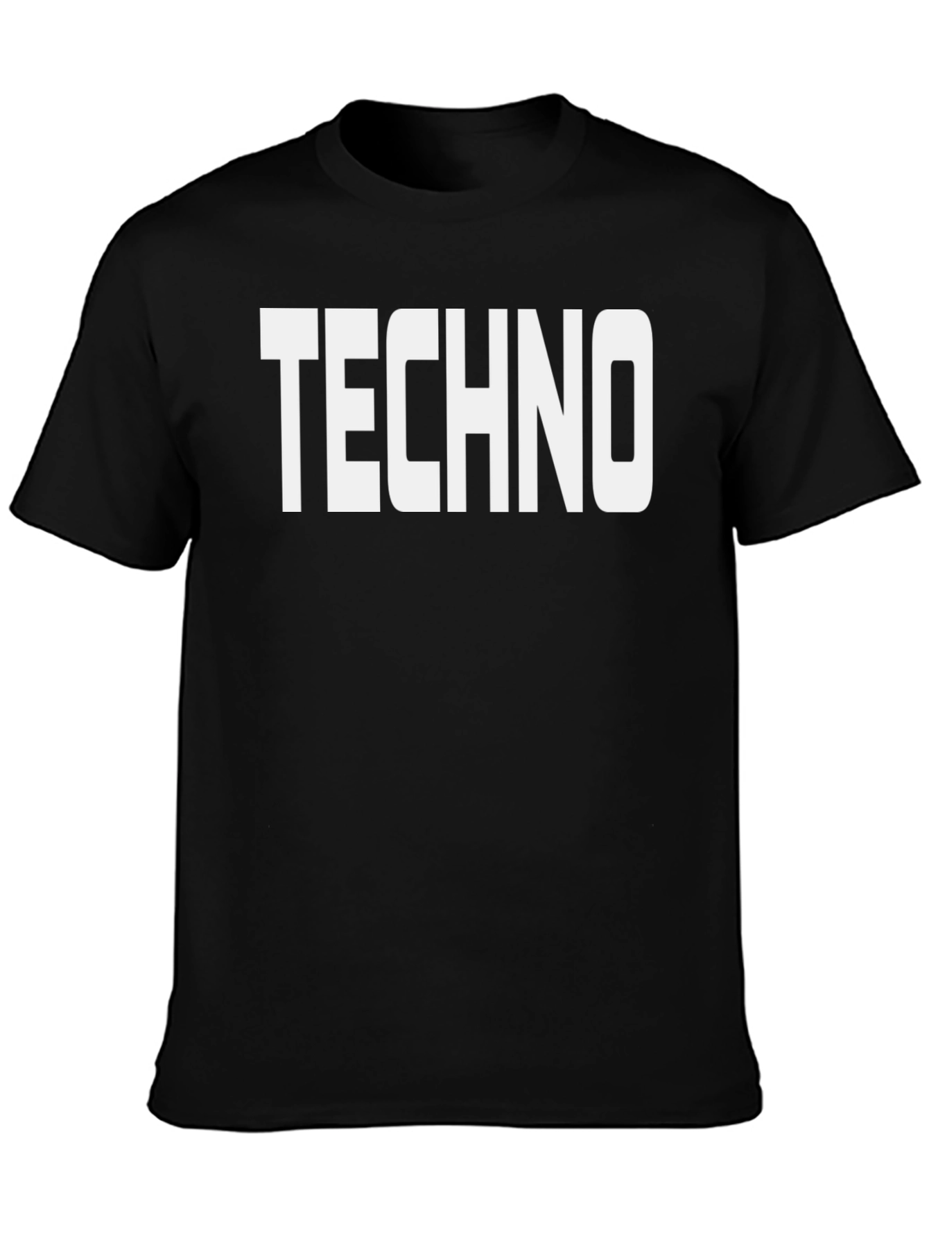 Techno Graphic Print T-Shirt - Mens Black Tee
