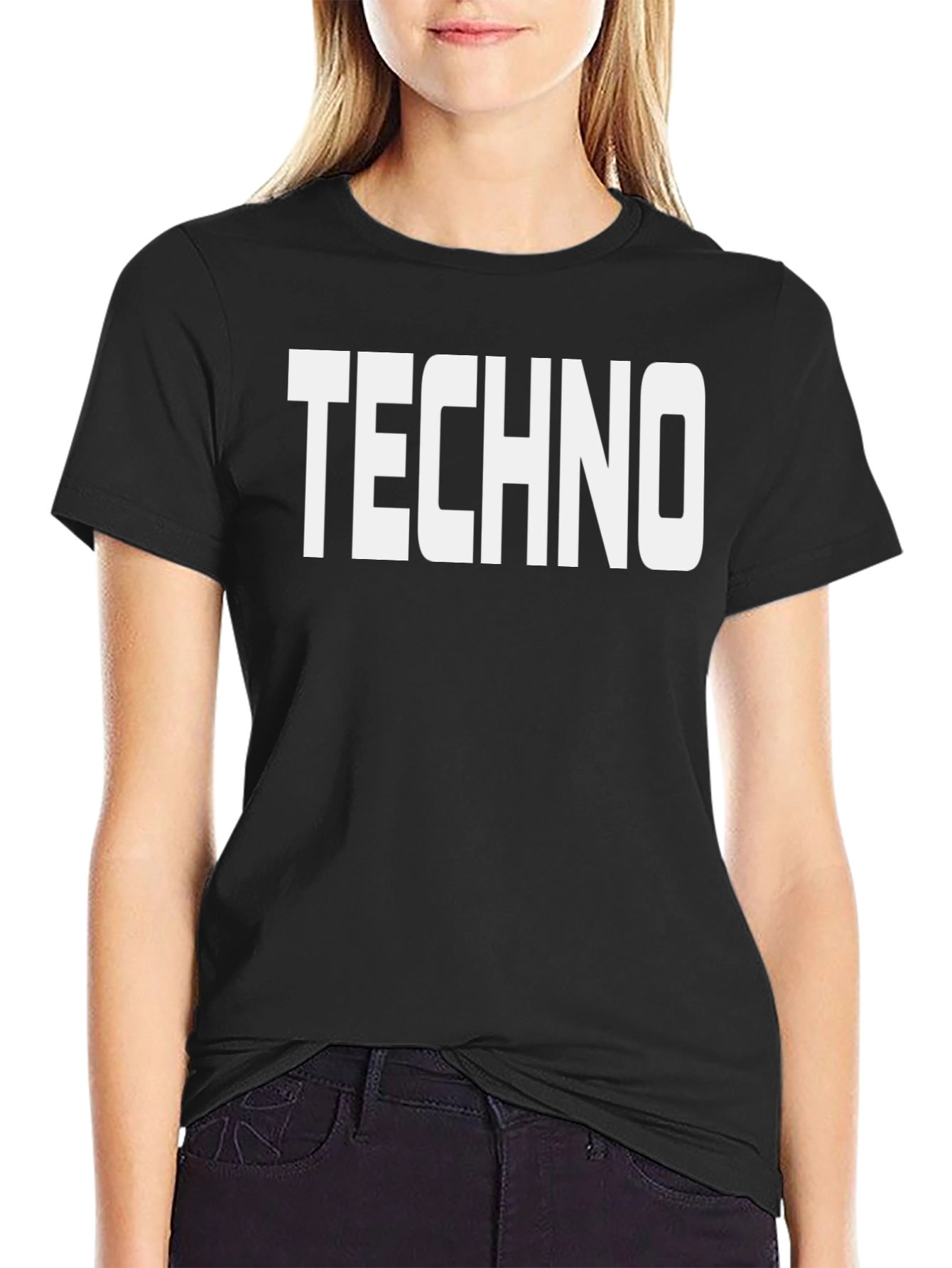 Techno Graphic Print T-Shirt - Mens Black Tee