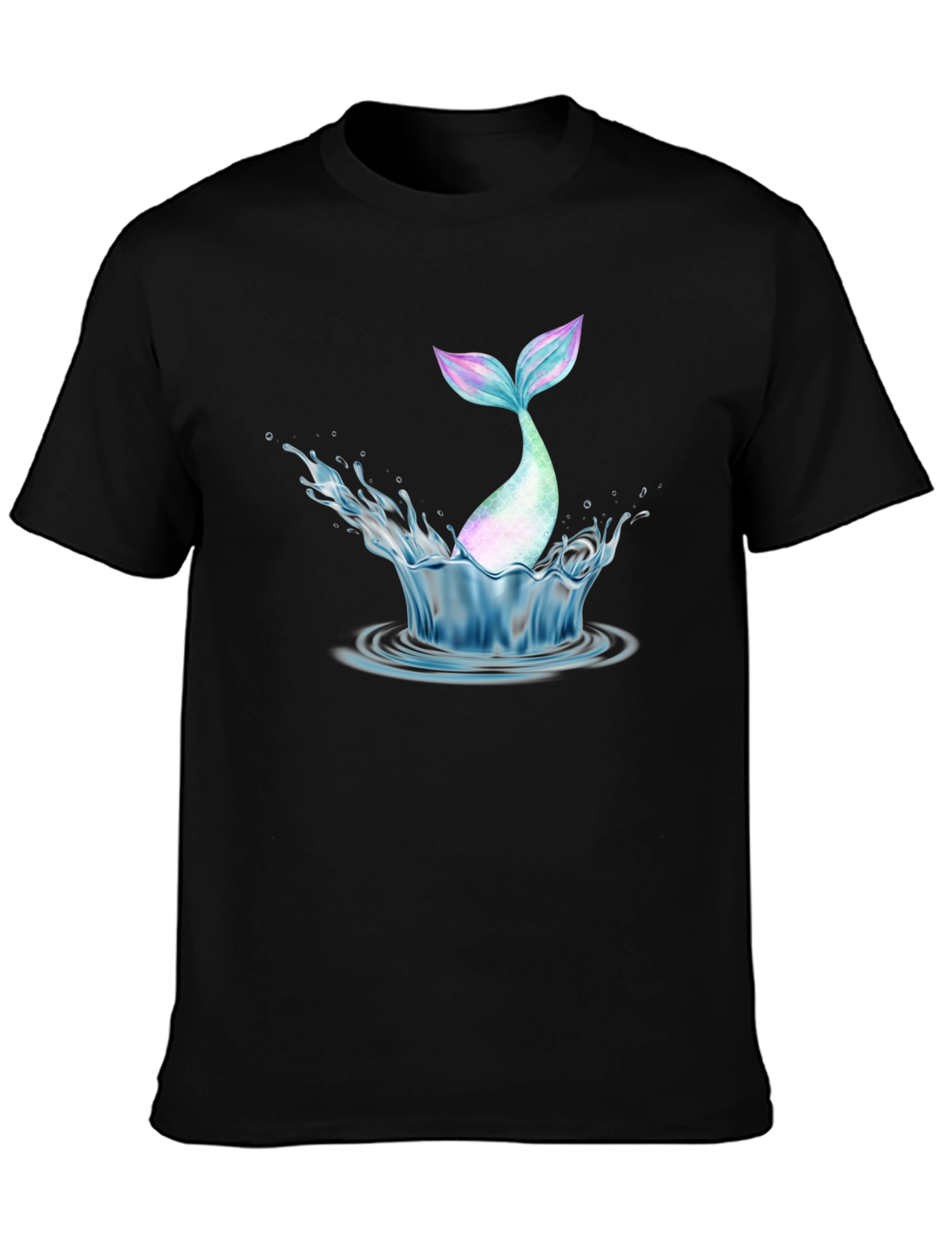 Mermaid Tail Splash Graphic Tee