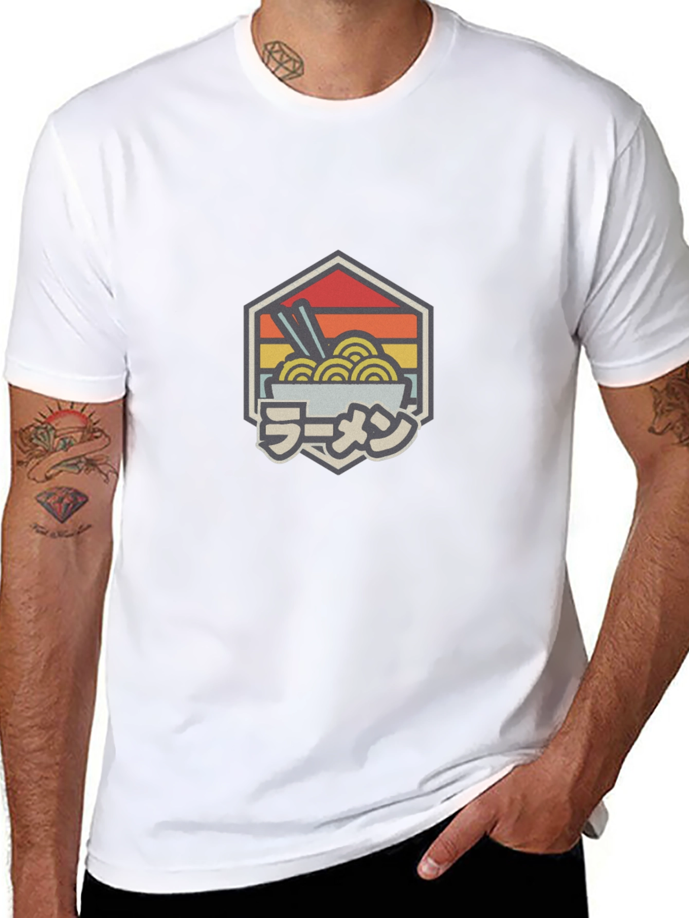 Ramen Bowl Retro Graphic T-Shirt