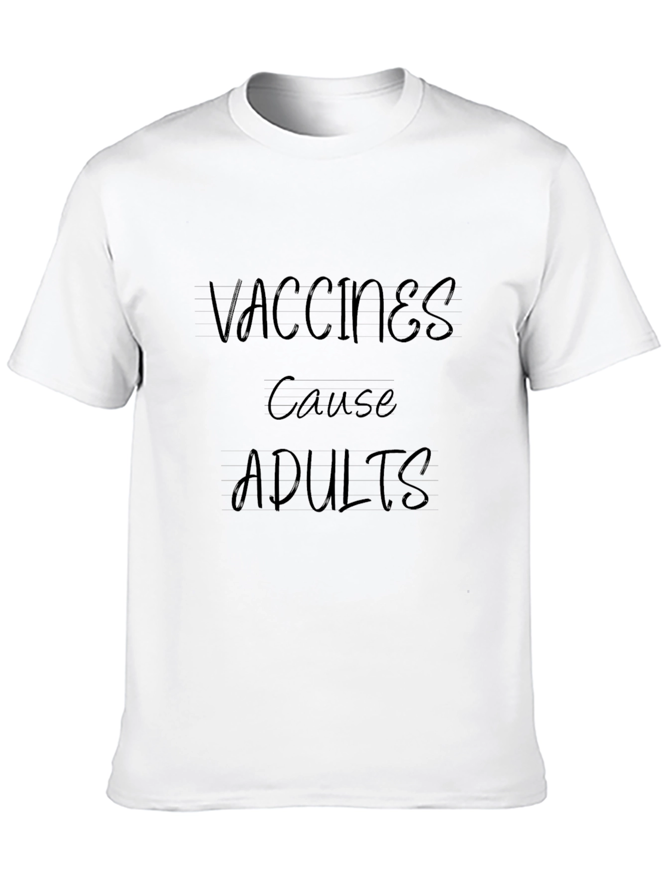 Vaccines Cause Adults Graphic Tee - Black