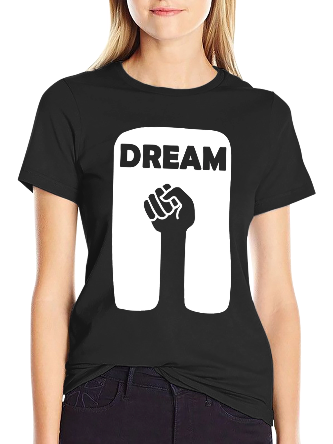 Dream Fist Graphic Black T-Shirt
