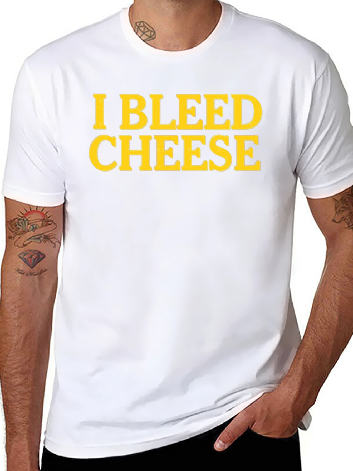 I Bleed Cheese T-Shirt - Novelty Fan Apparel