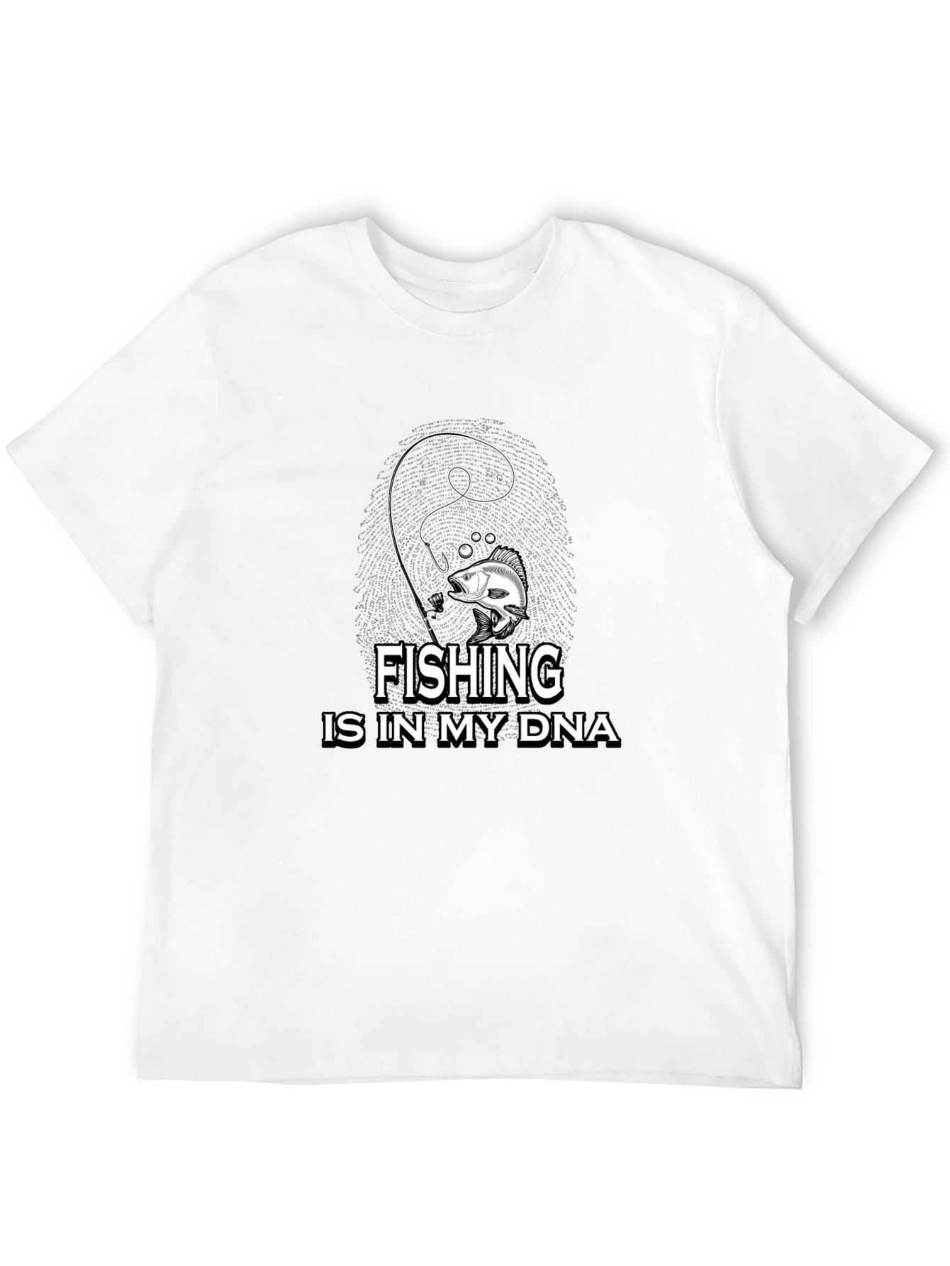 Fishing Is In My DNA Black T-Shirt