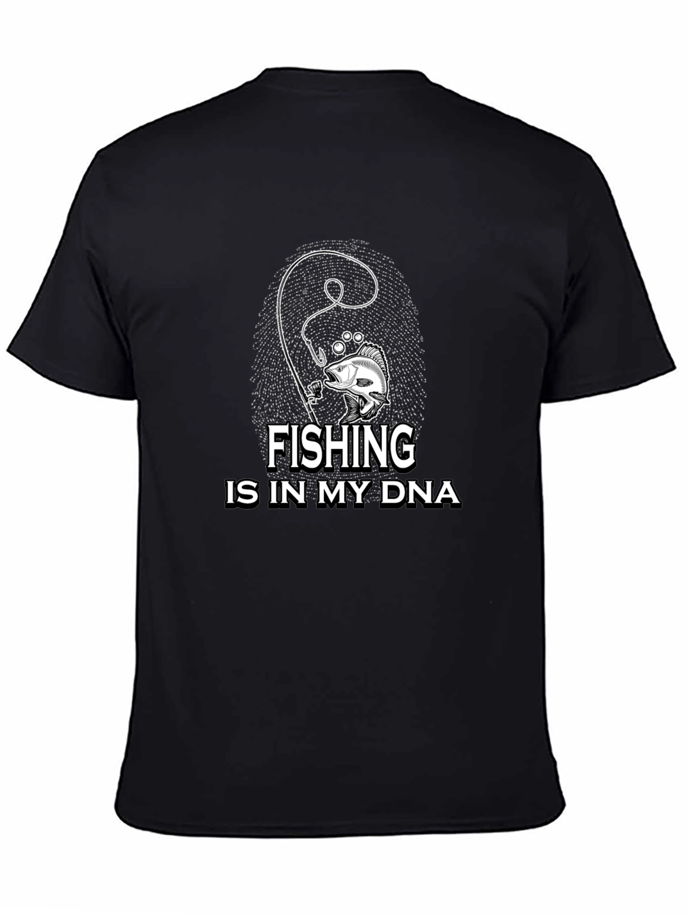 Fishing Is In My DNA Black T-Shirt