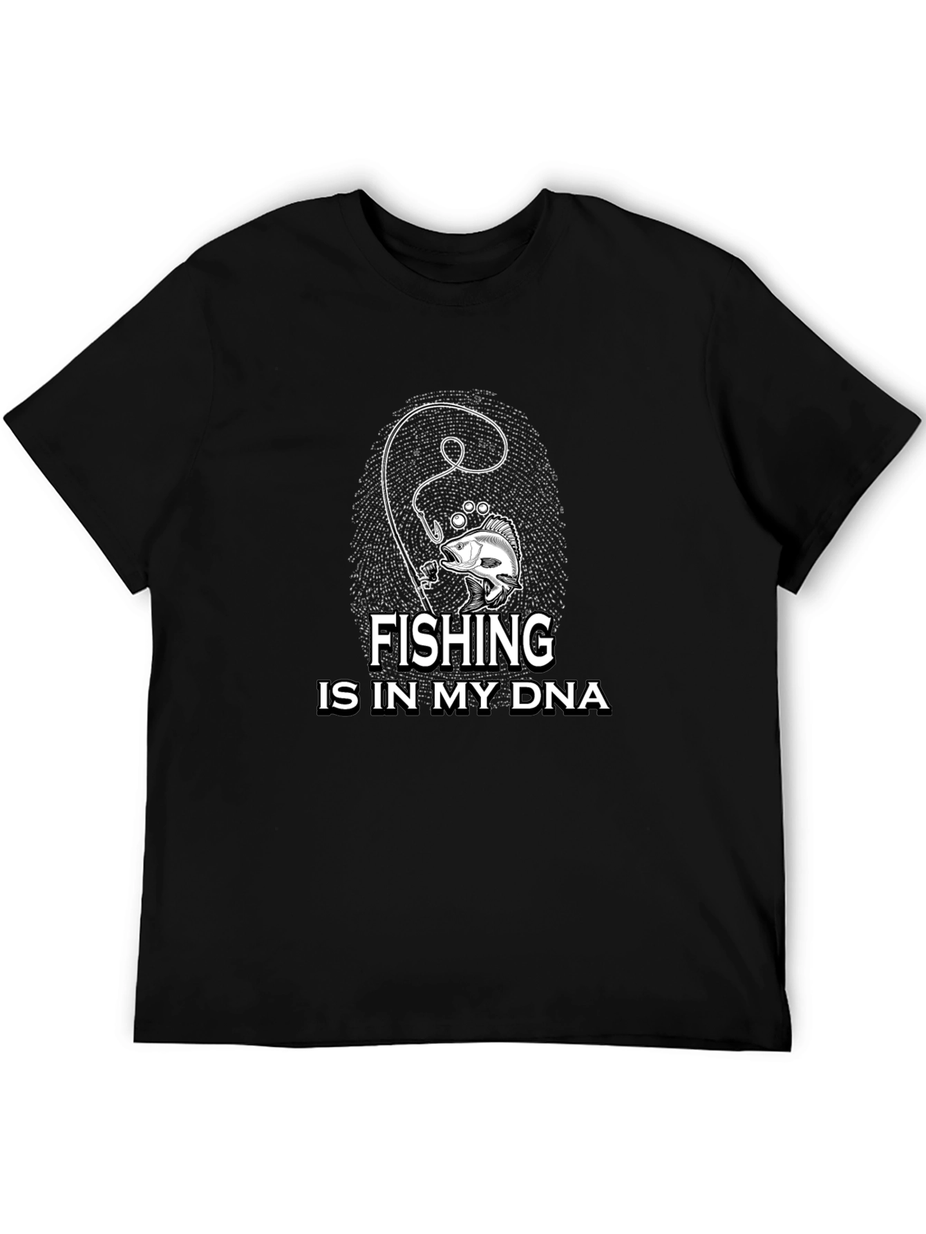 Fishing Is In My DNA Black T-Shirt