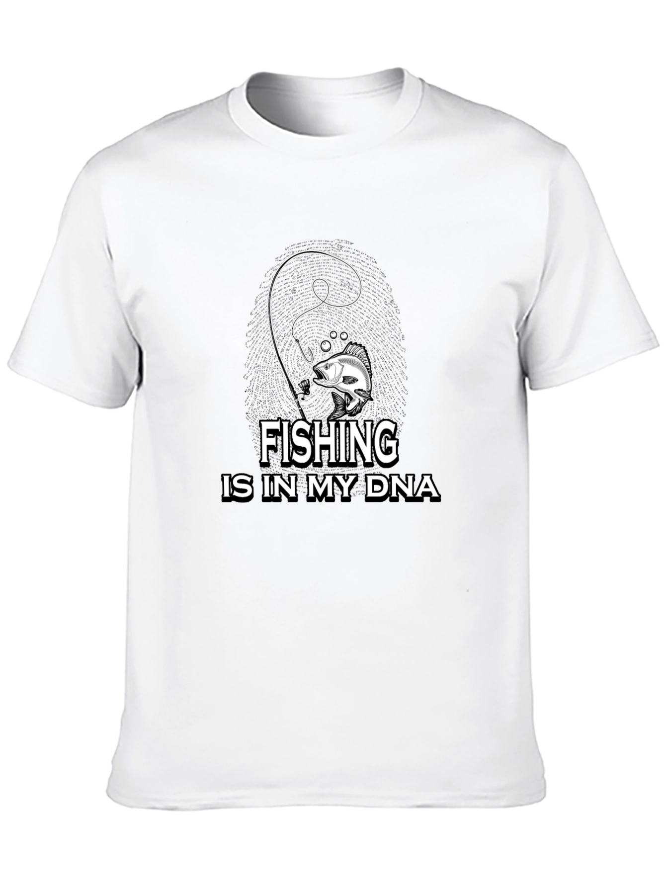 Fishing Is In My DNA Black T-Shirt