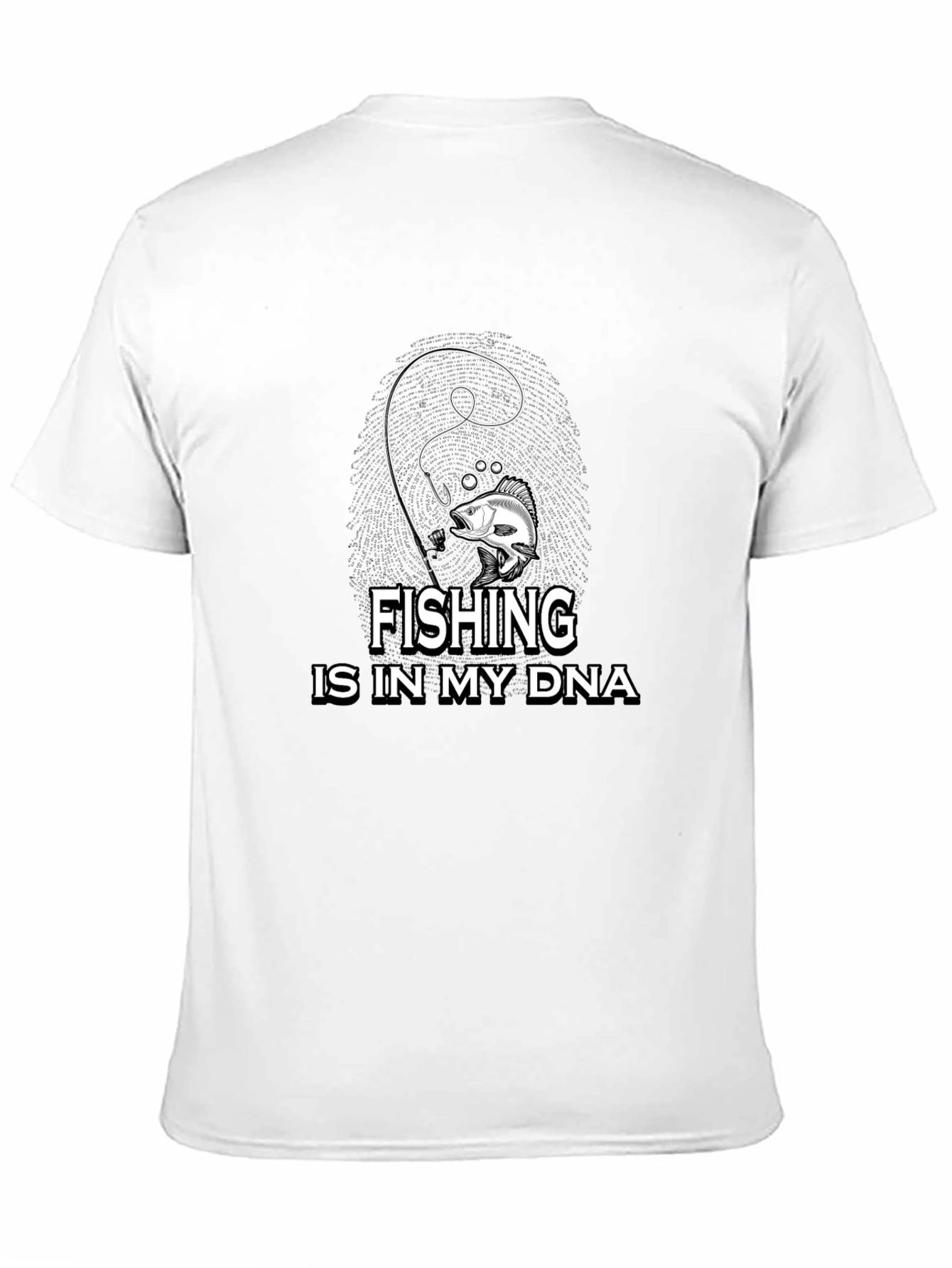 Fishing Is In My DNA Black T-Shirt