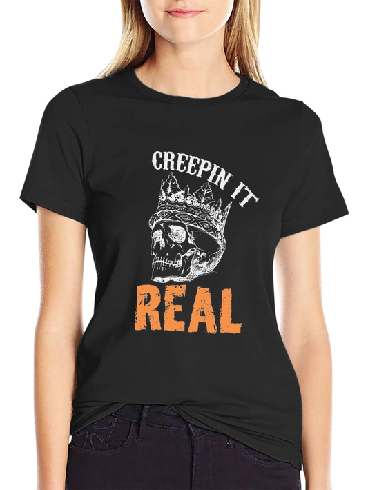 Creepin It Real Skull Graphic Tee