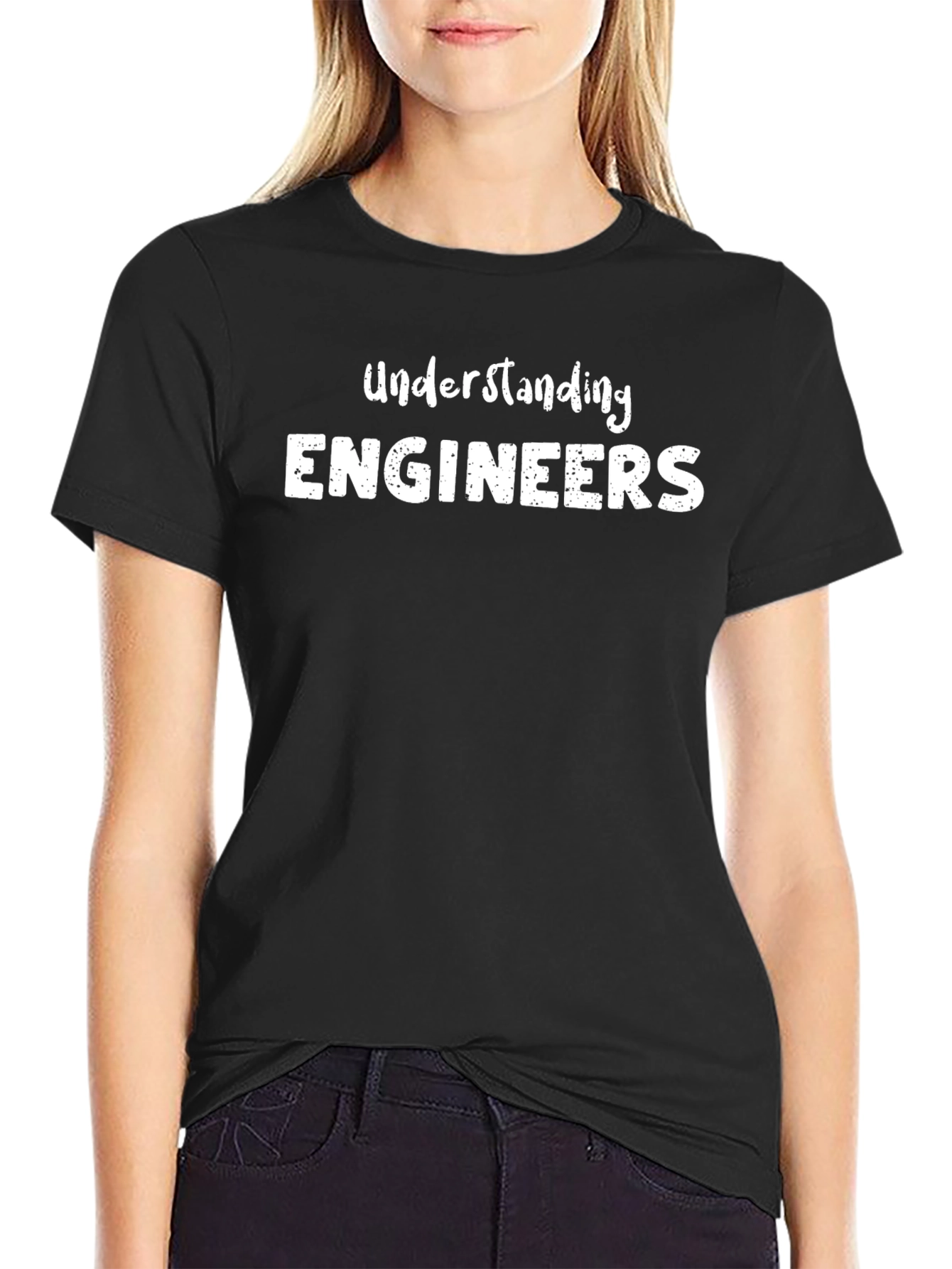 Understanding Engineers Black Cotton Tee