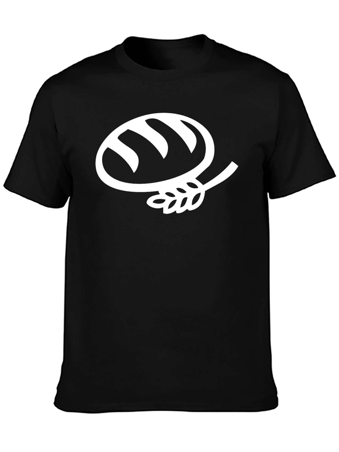 Bread Wheat Graphic Tee - Black Cotton T-Shirt