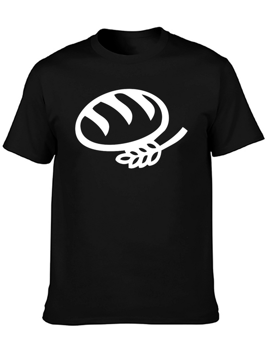 Bread Wheat Graphic Tee - Black Cotton T-Shirt
