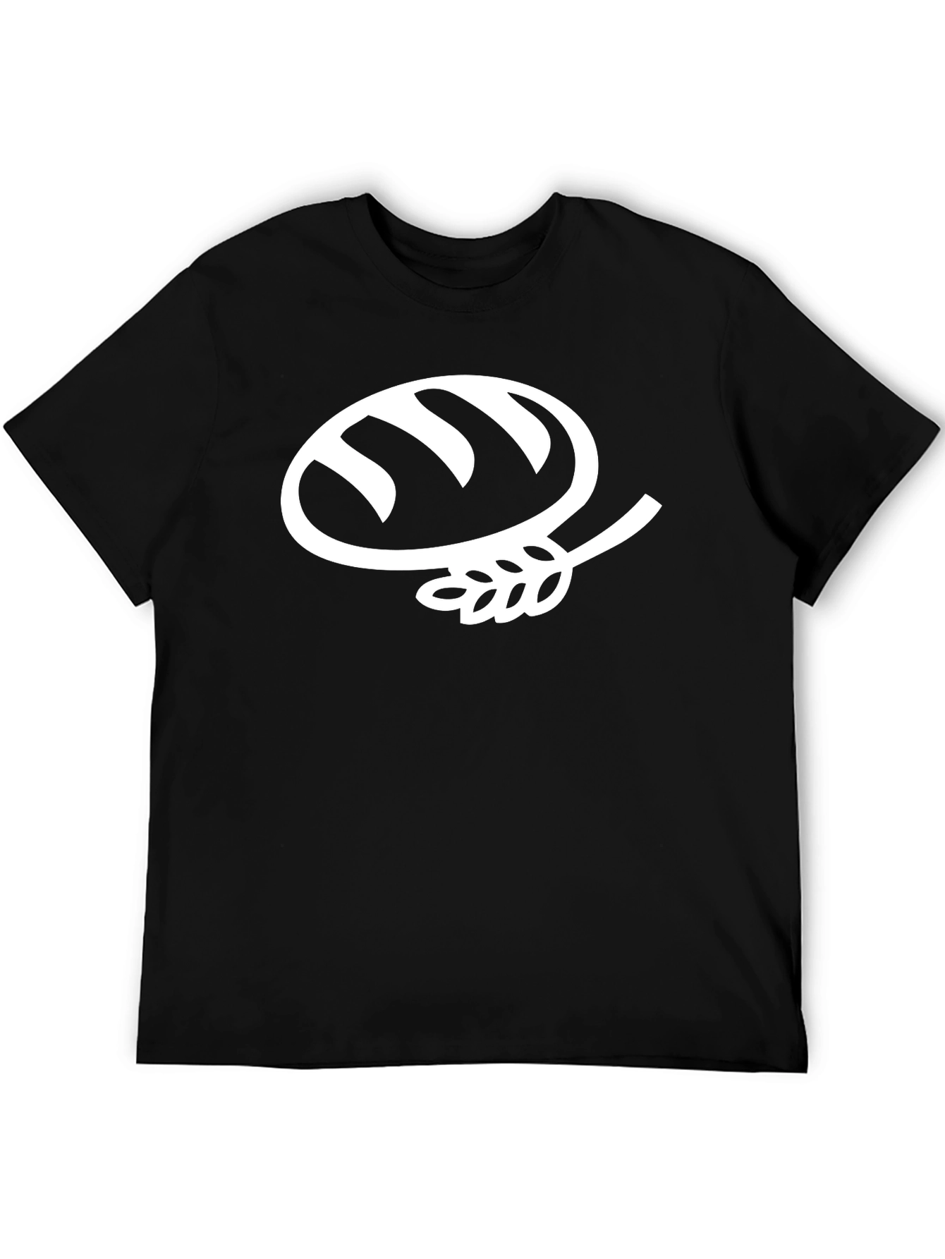 Bread Wheat Graphic Tee - Black Cotton T-Shirt